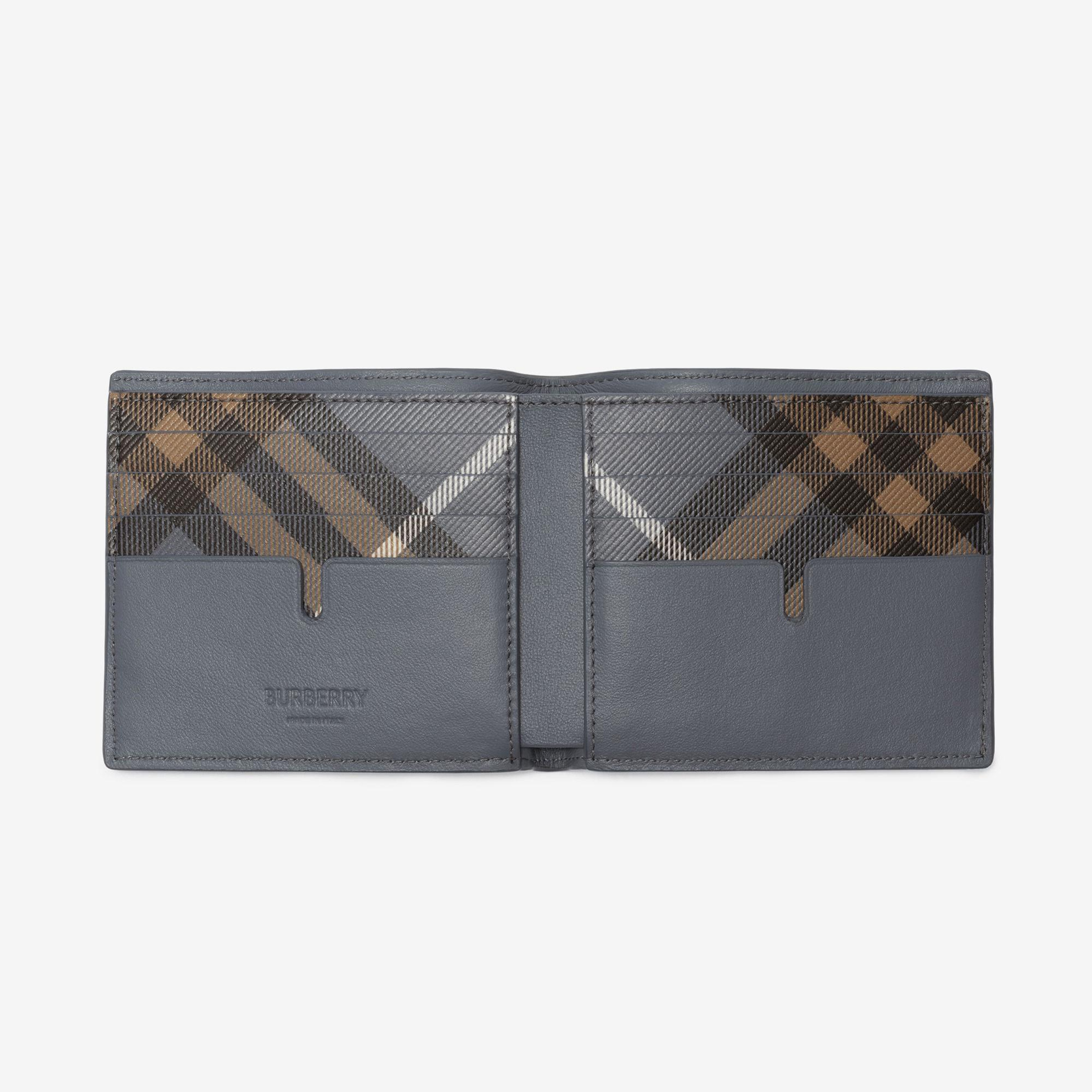 Burberry Pop Check Bifold Erkek Mavi Cüzdan