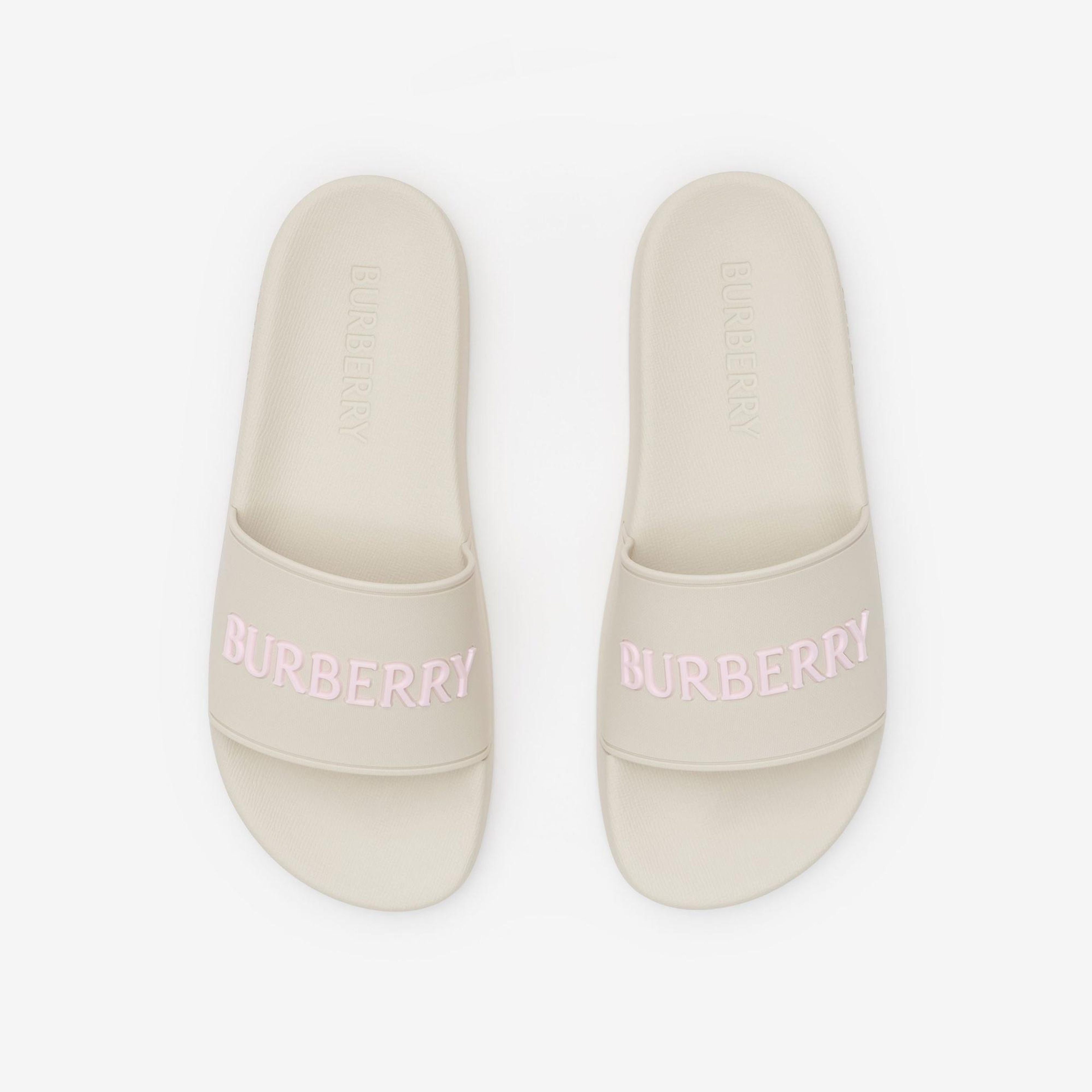 Burberry Logo Kadın Krem Terlik