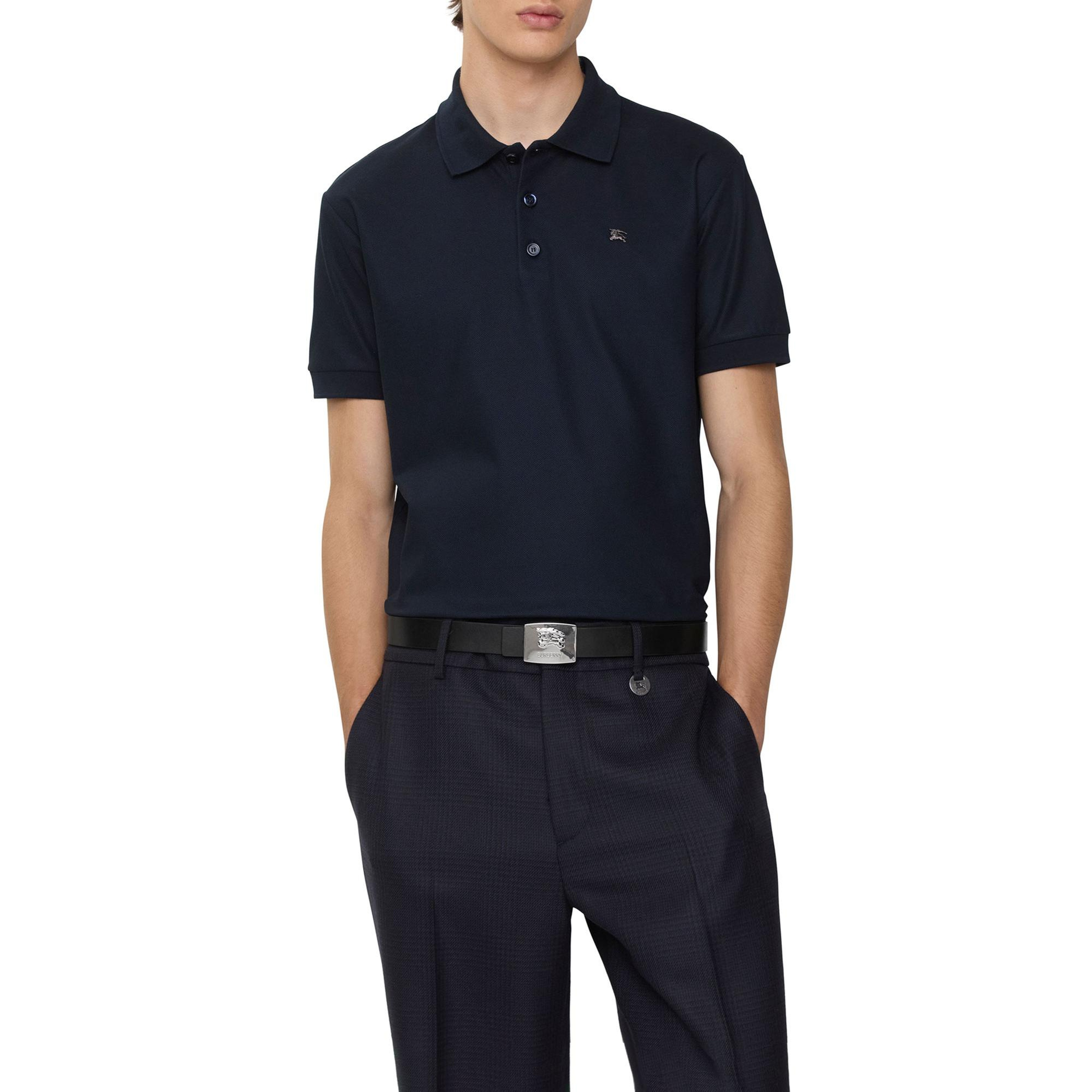 Burberry Metal Ekd Cotton Erkek Lacivert Polo