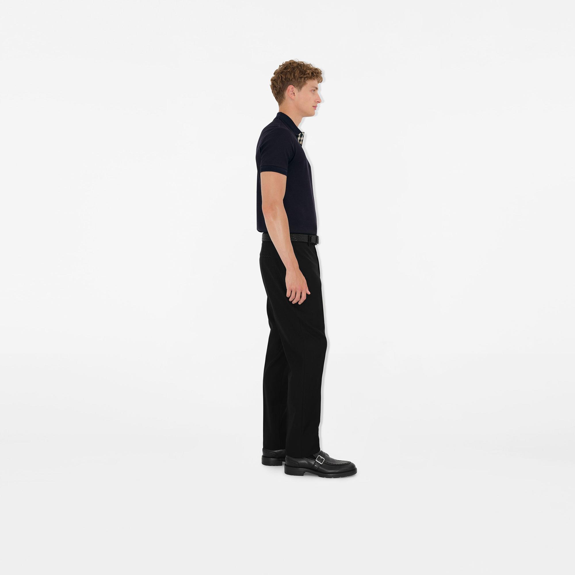 Burberry Cotton Erkek Lacivert Polo