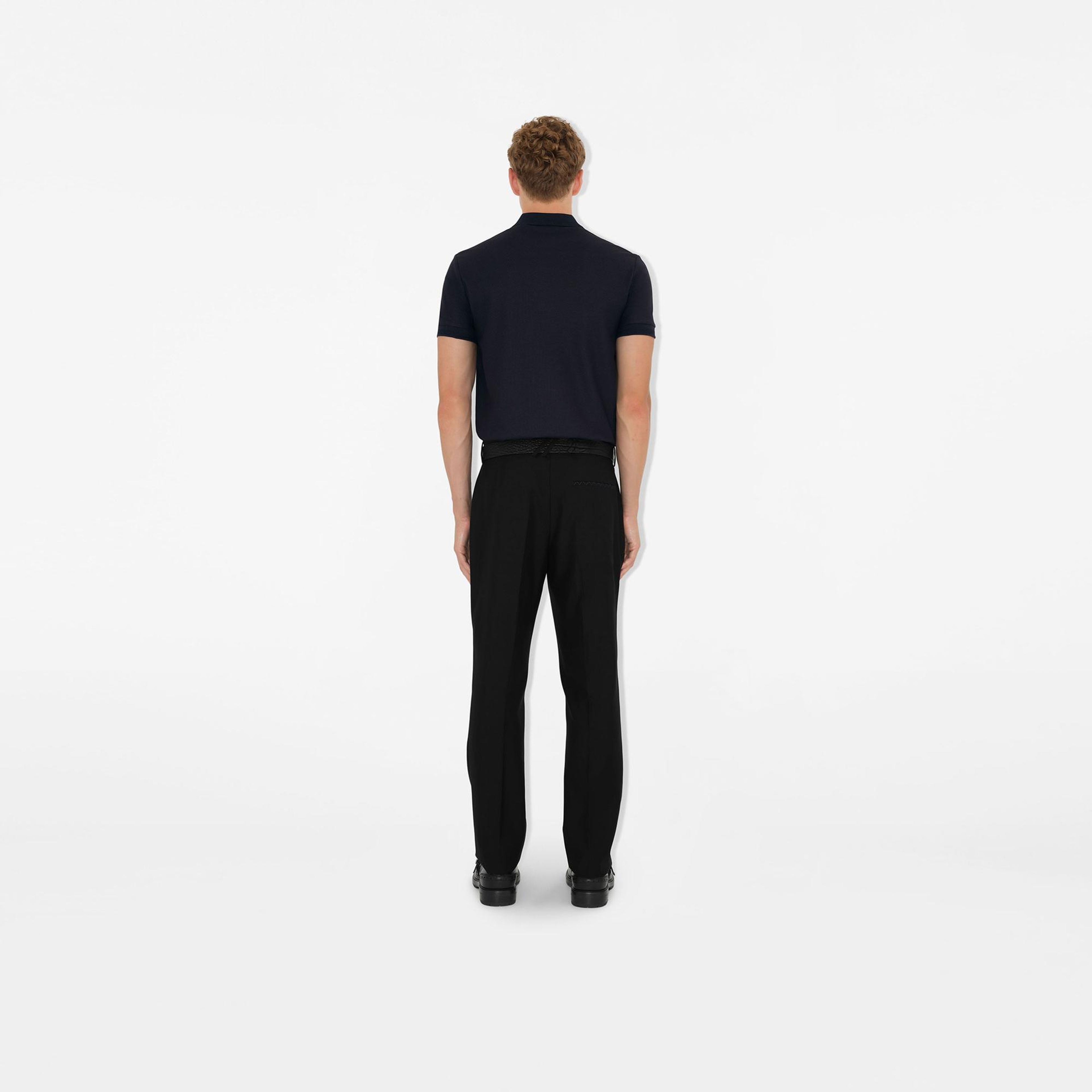 Burberry Cotton Erkek Lacivert Polo