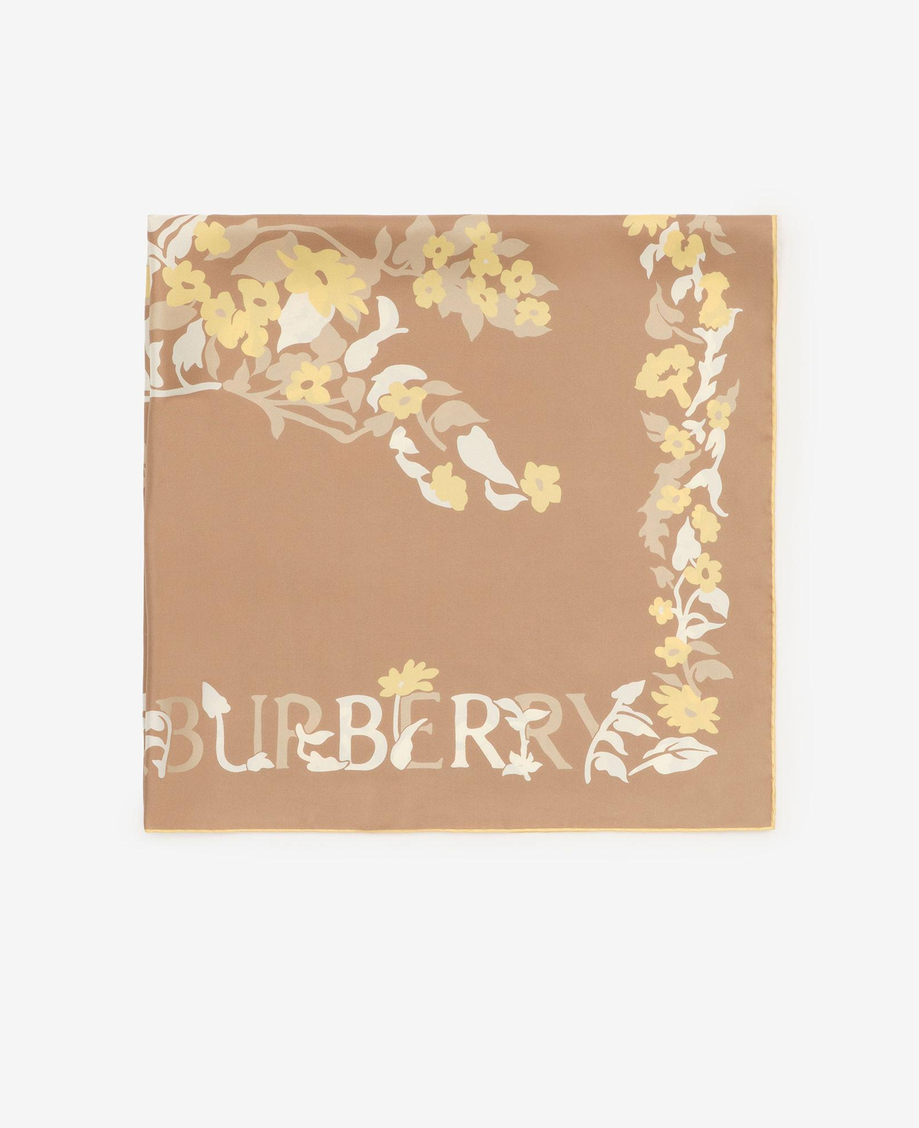 Burberry Floral Ekd Silk Kadın Bej Eşarp