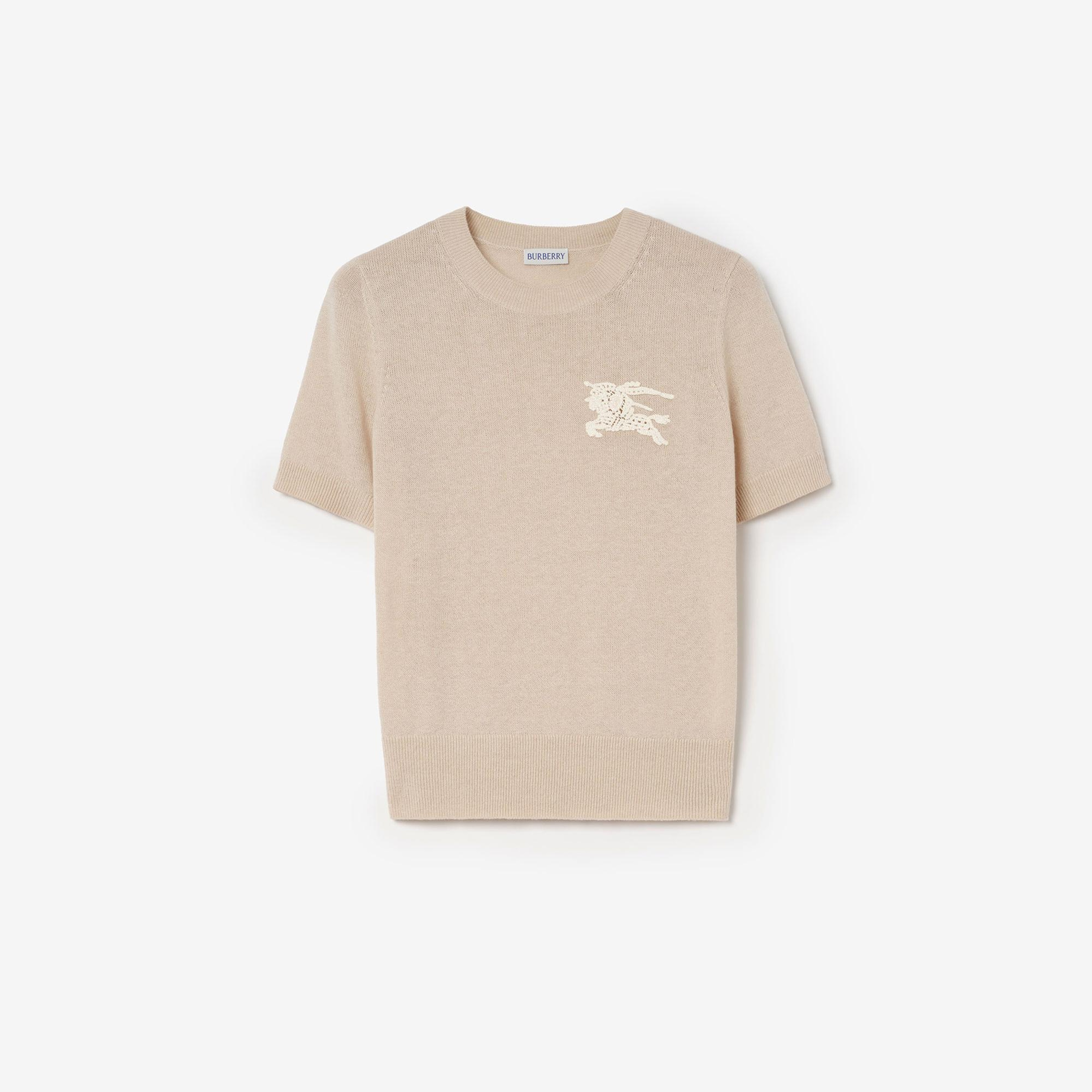 Burberry Ekd Wool Cotton Kadın Bej Trıko
