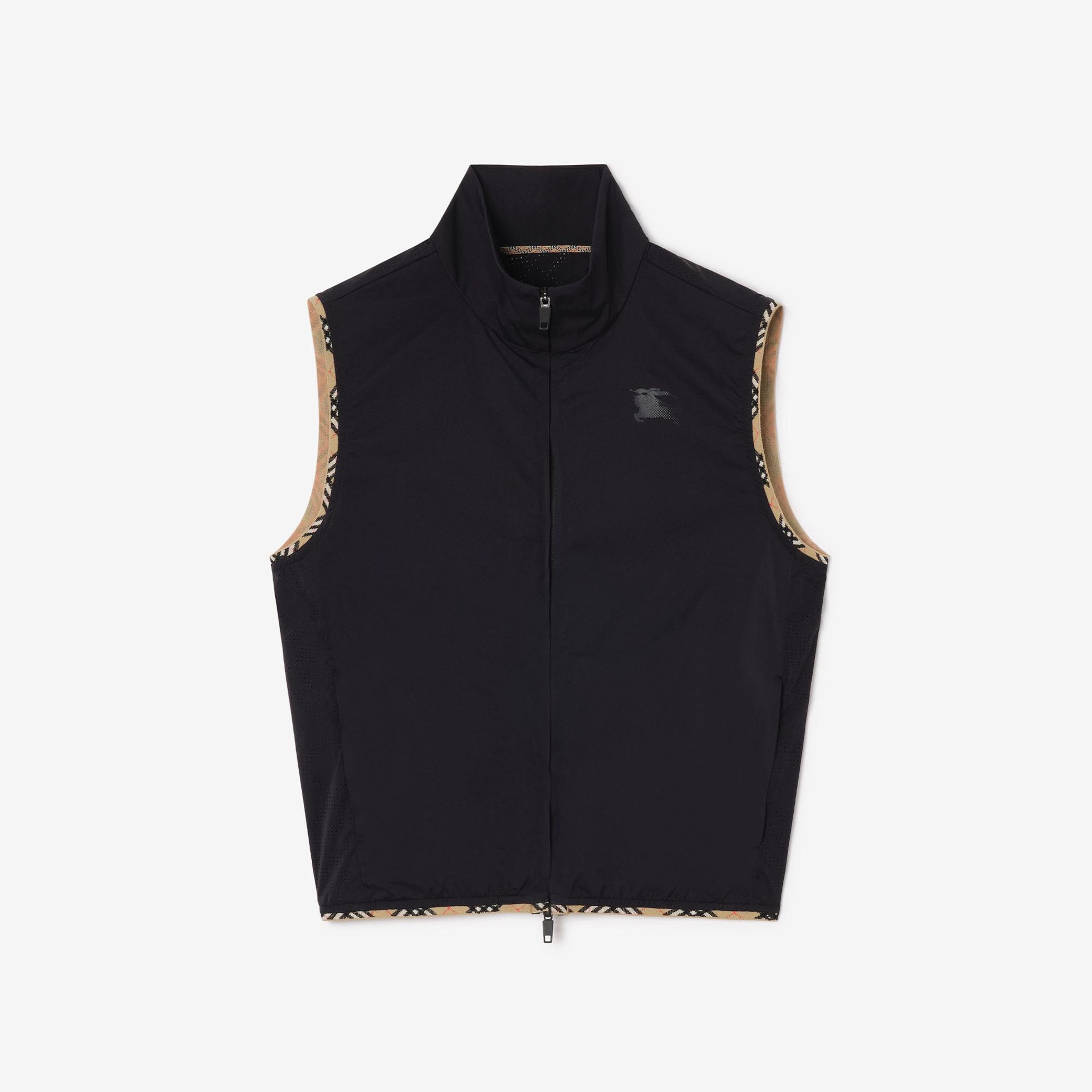 Burberry Stretch Nylon Gilet Kadın Siyah Yelek