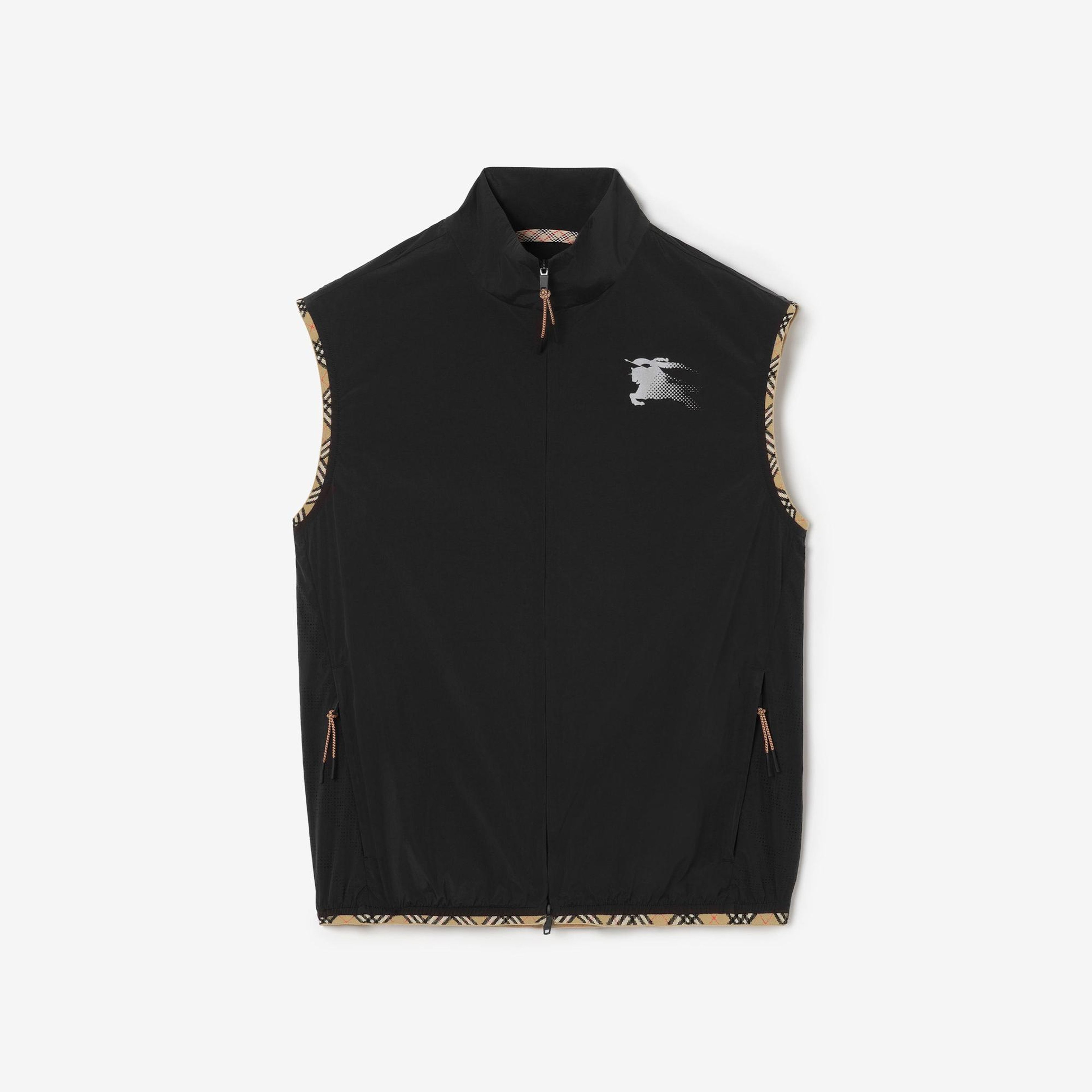 Burberry Nylon Gilet Erkek Siyah Yelek