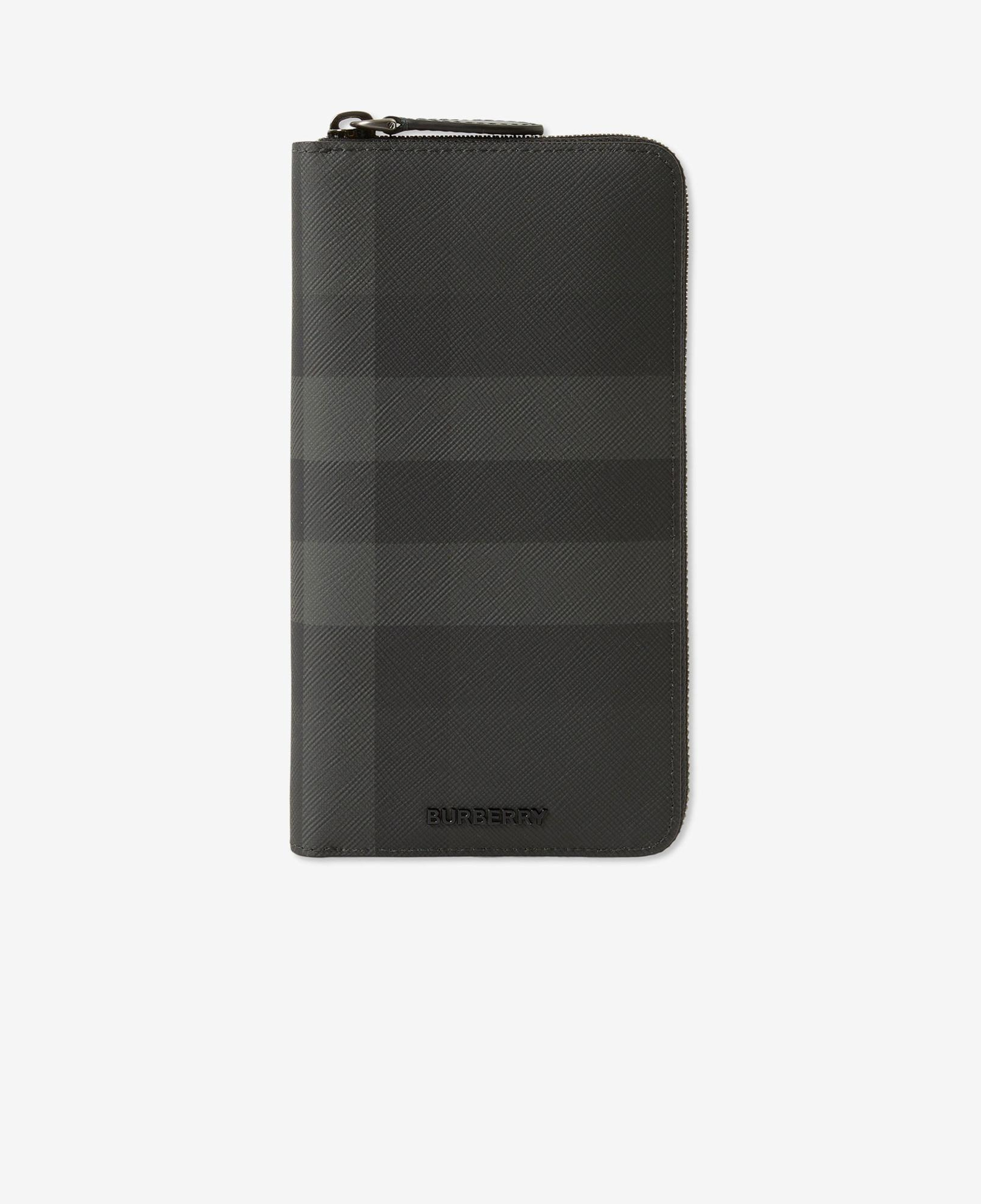 Burberry Check Zip Erkek Gri Cüzdan