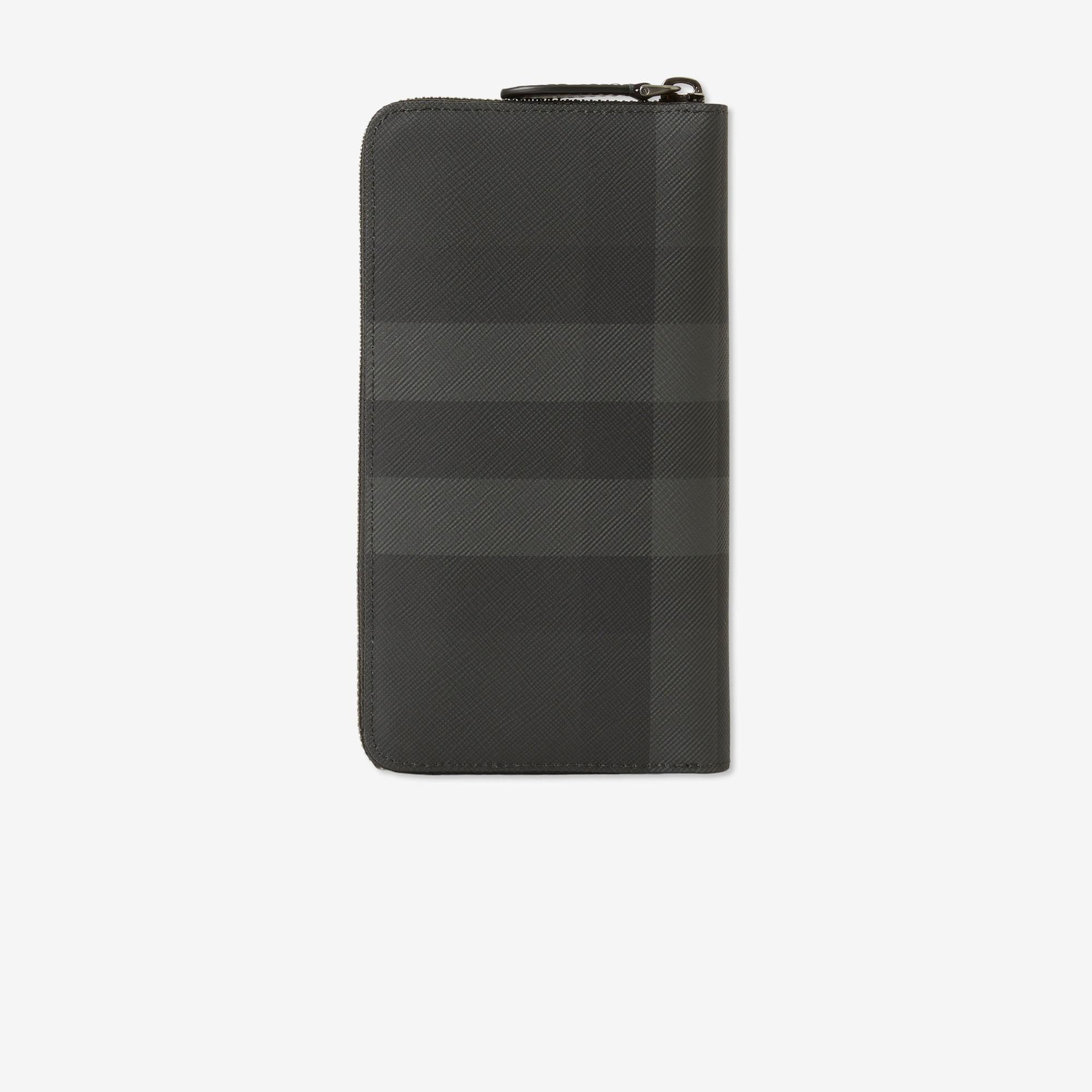 Burberry Check Zip Erkek Gri Cüzdan