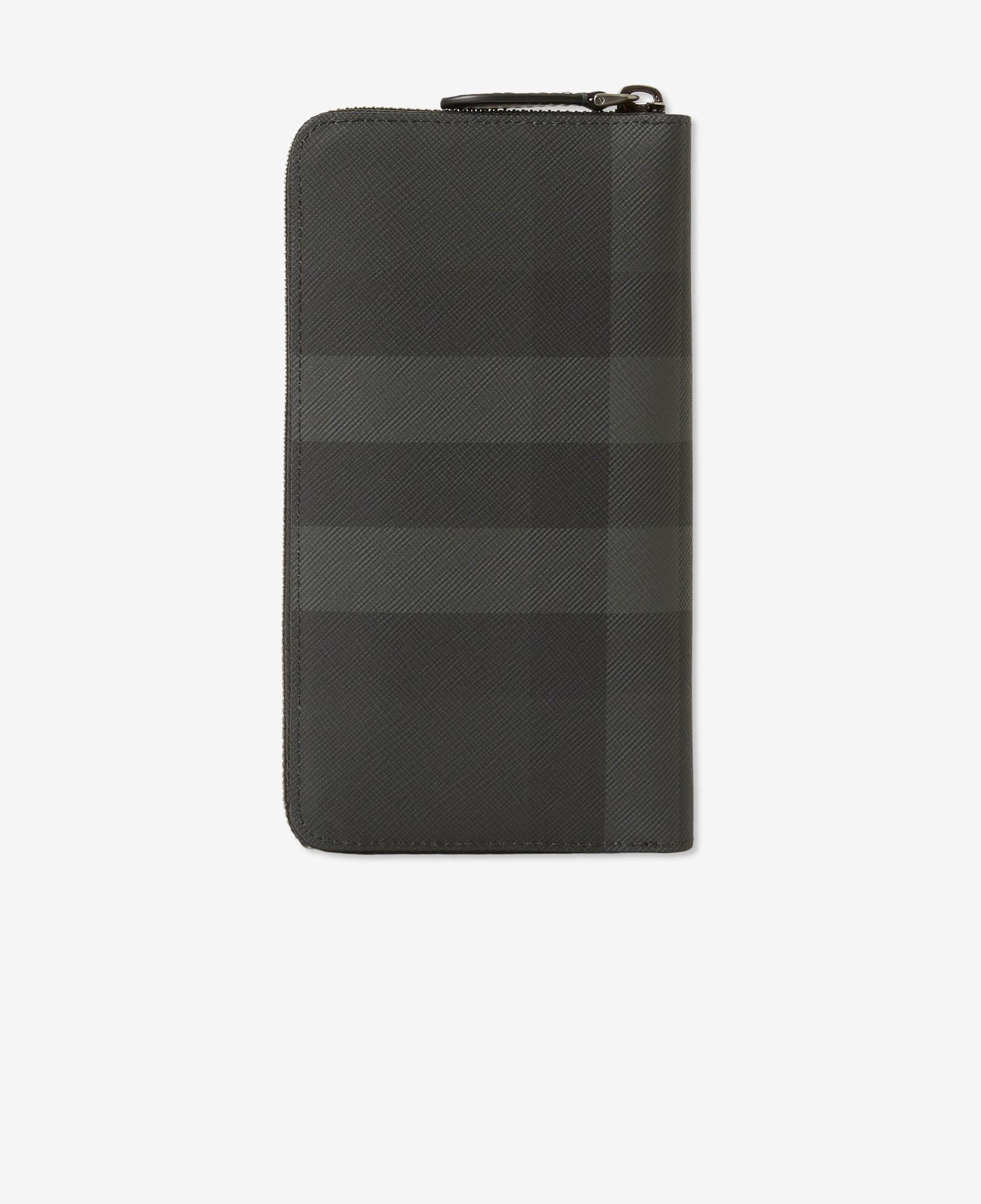 Burberry Check Zip Erkek Gri Cüzdan