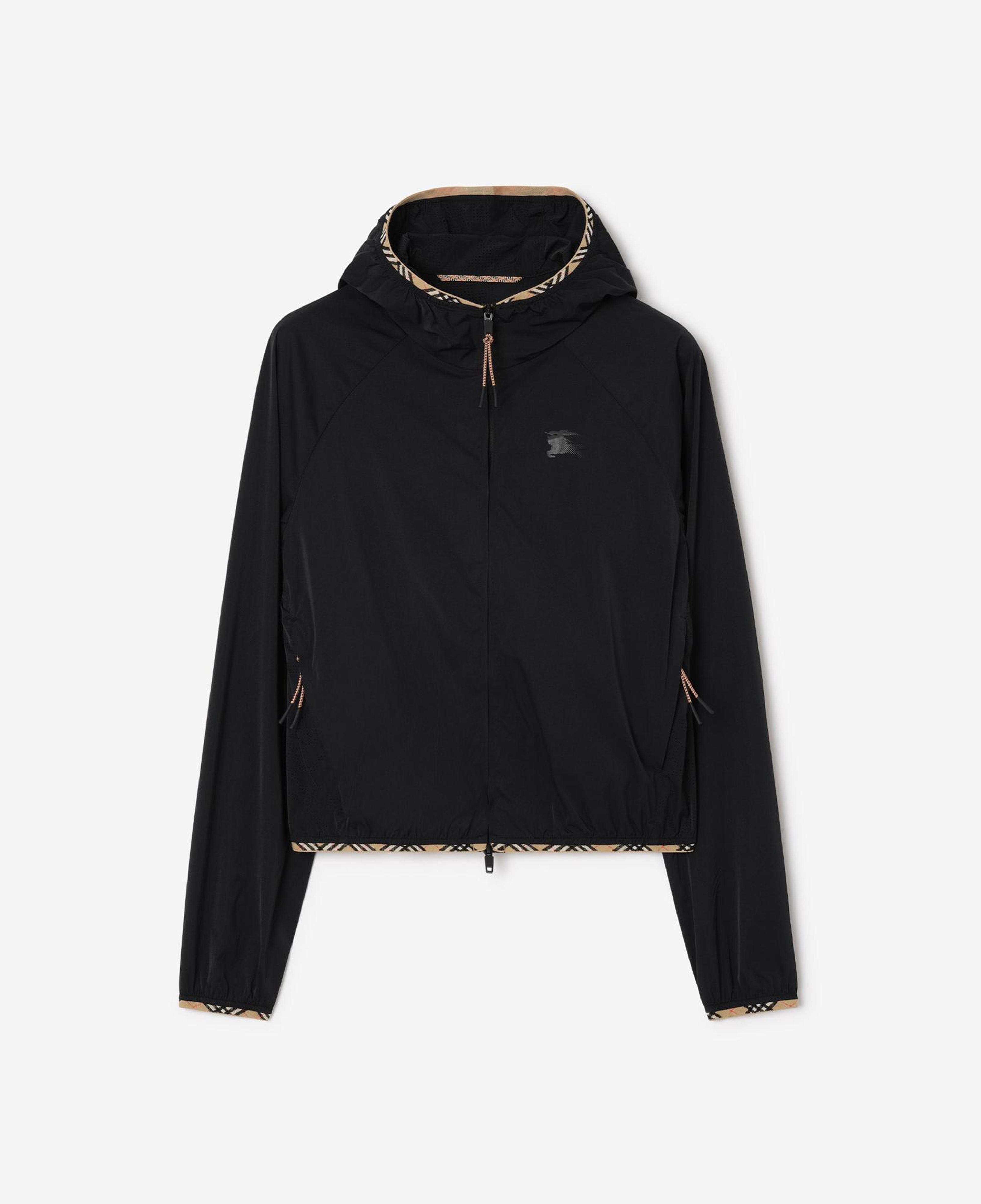 Burberry Stretch Nylon Hooded Kadın Siyah Mont