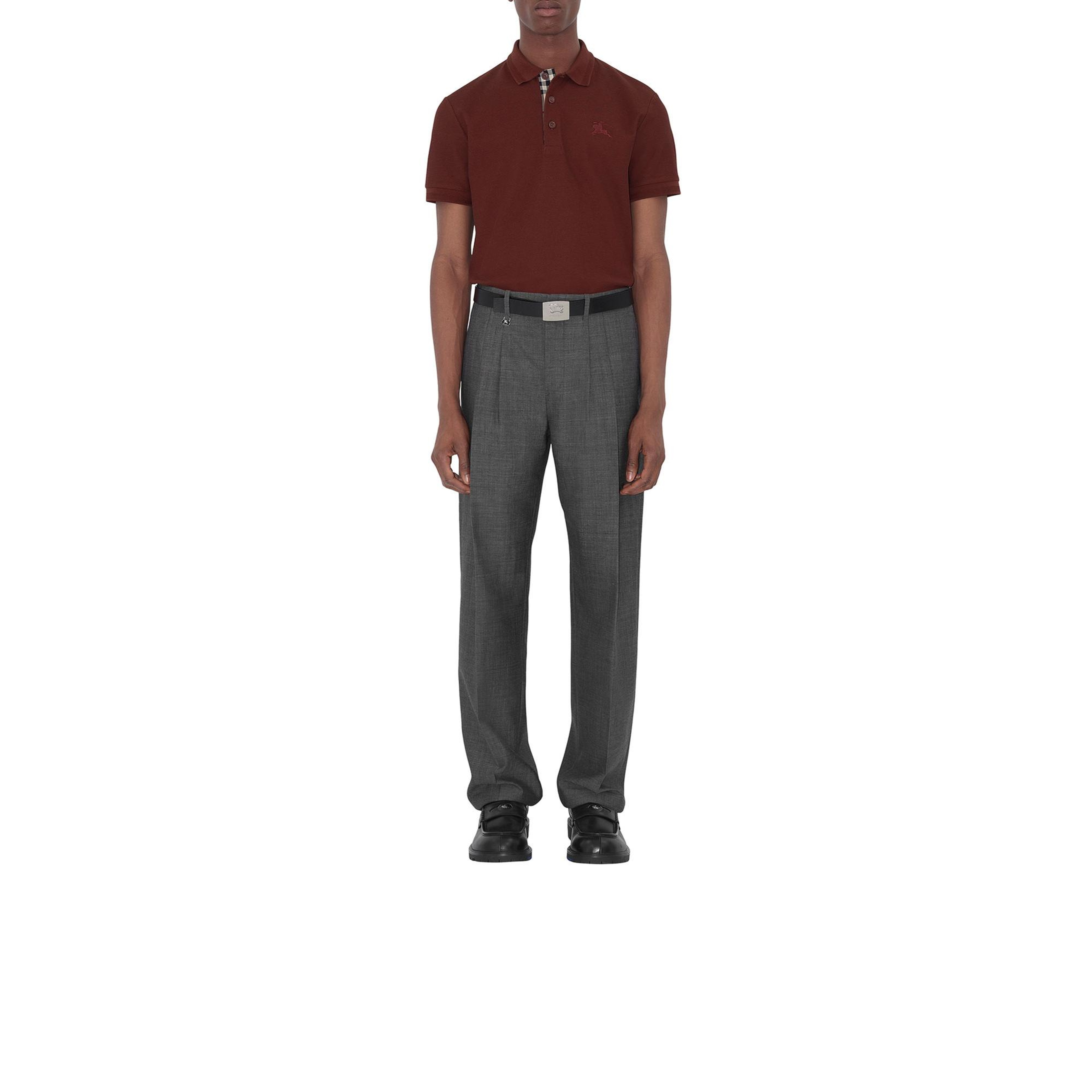 Burberry Cotton Erkek Bordo Polo