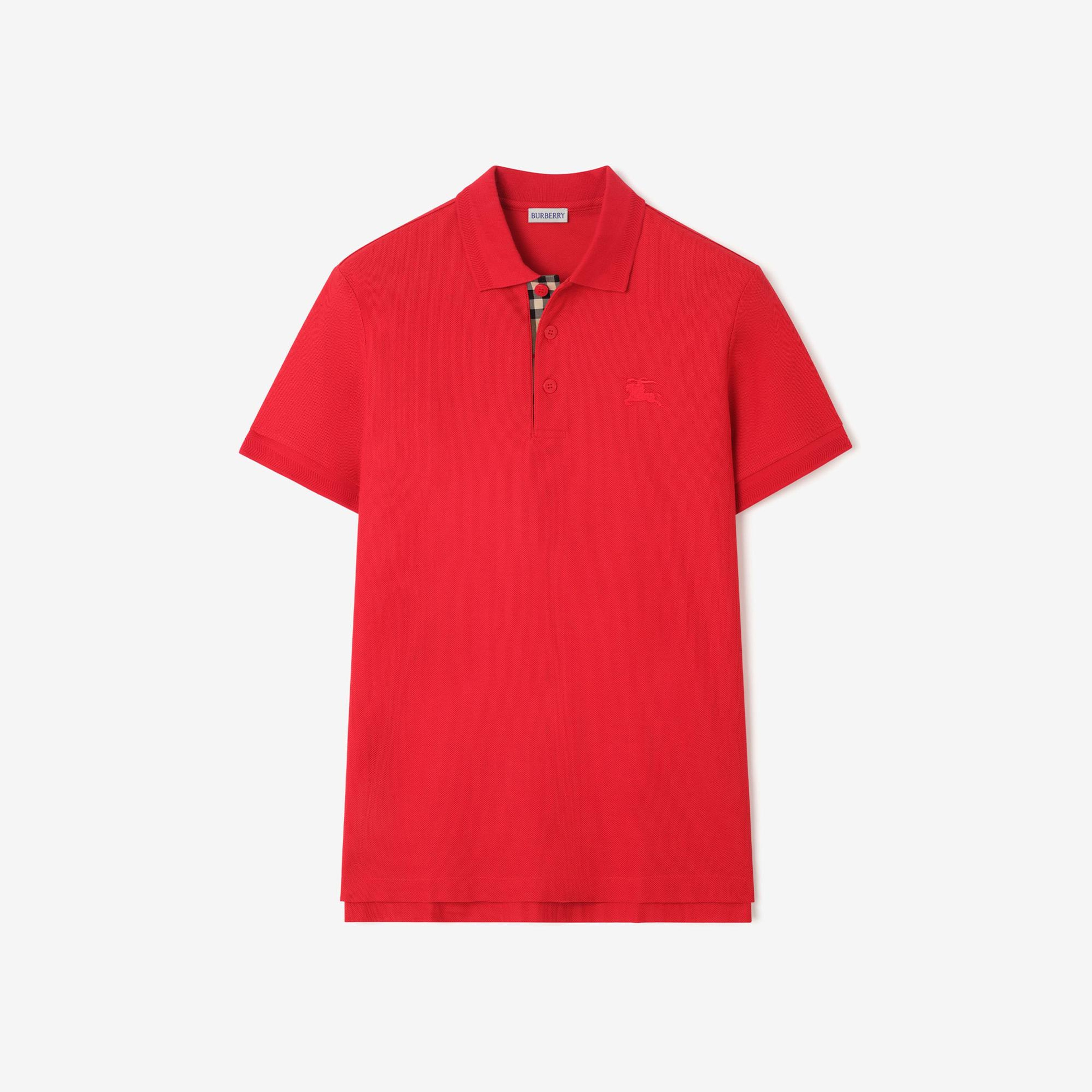 Burberry Cotton Erkek Kırmızı Polo