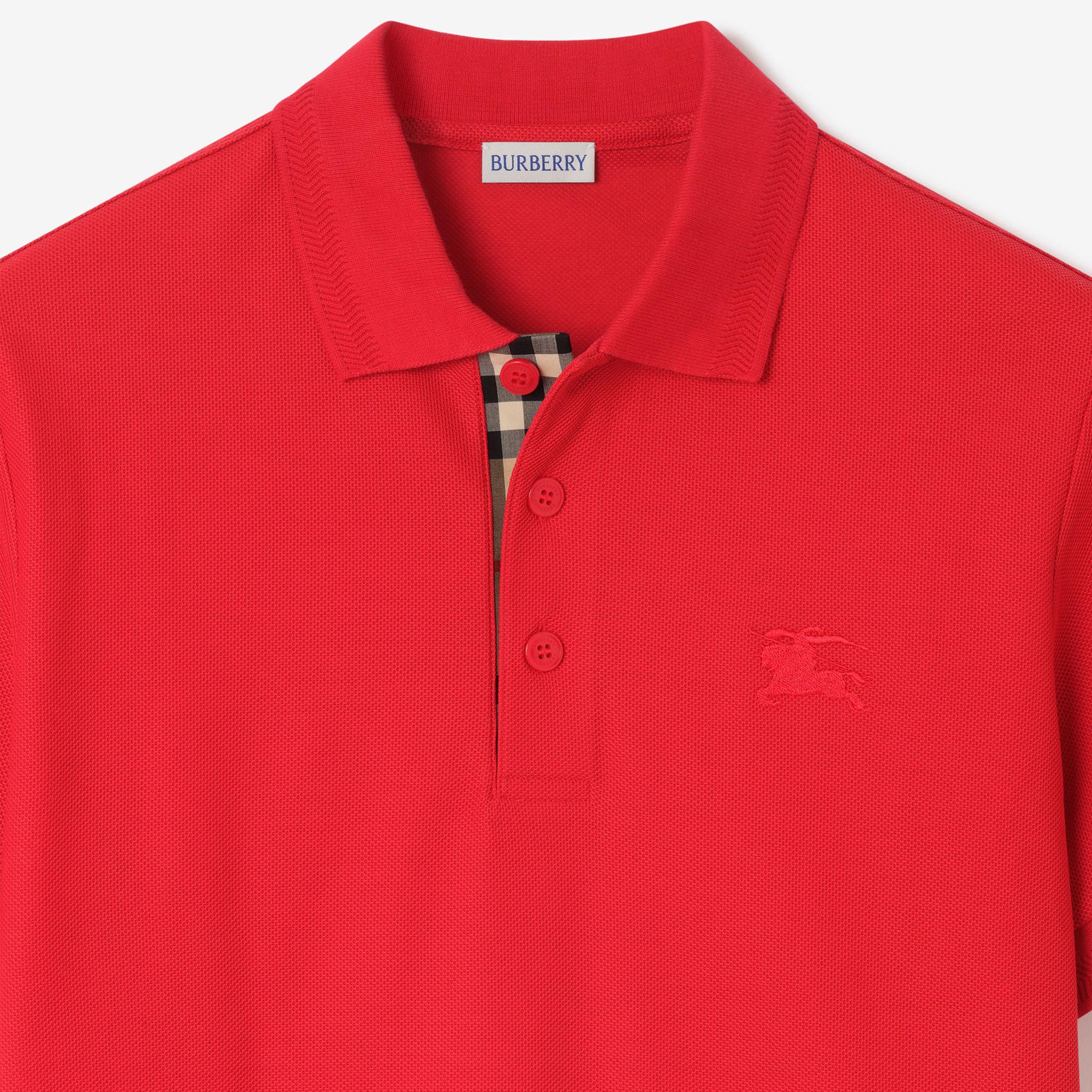 Burberry Cotton Erkek Kırmızı Polo