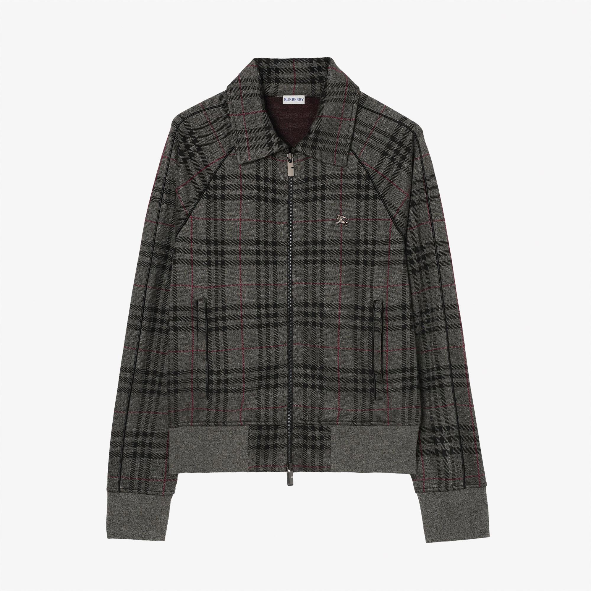 Burberry Check Track Erkek Siyah Polo