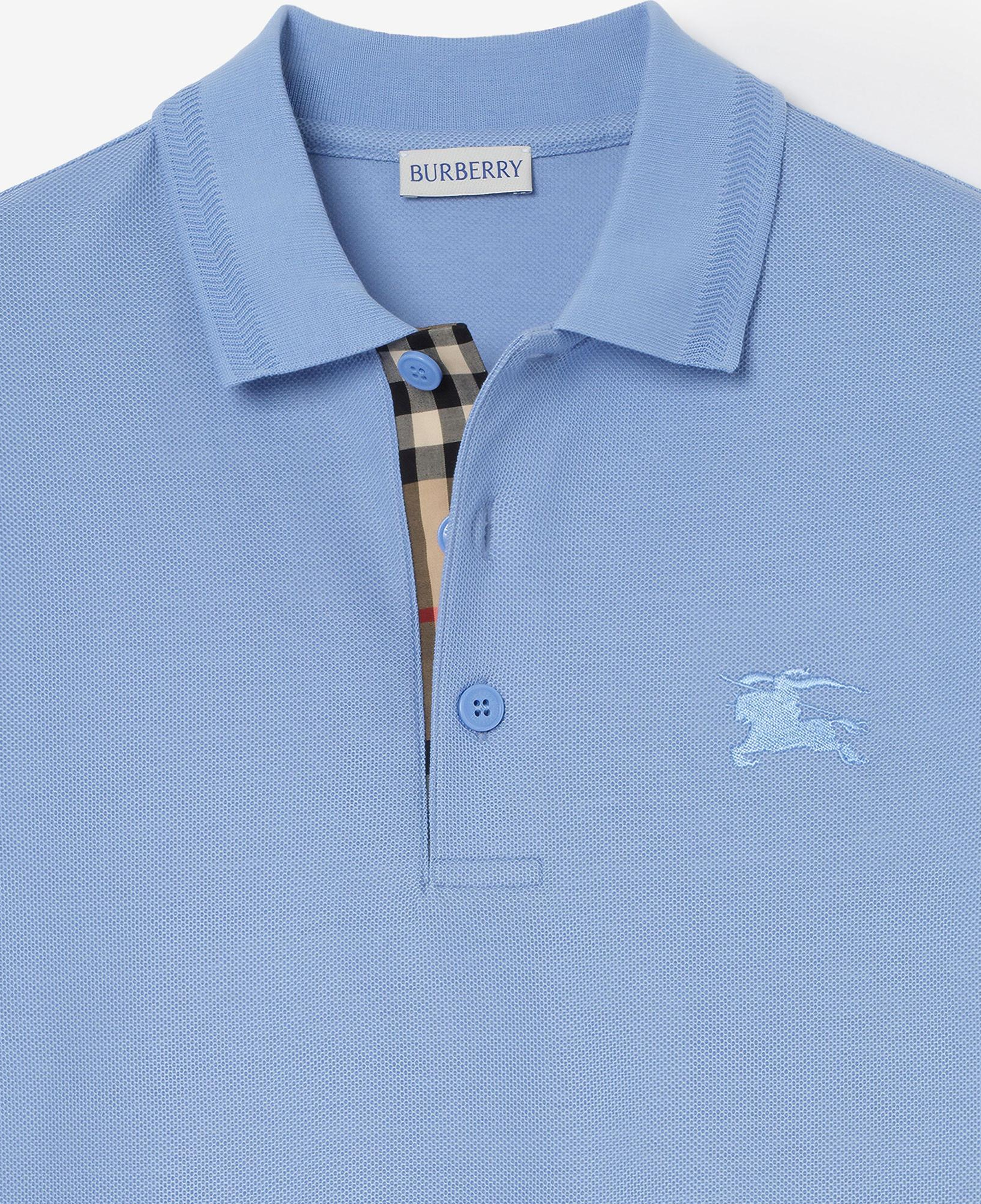 Burberry Cotton Erkek Mavi Polo