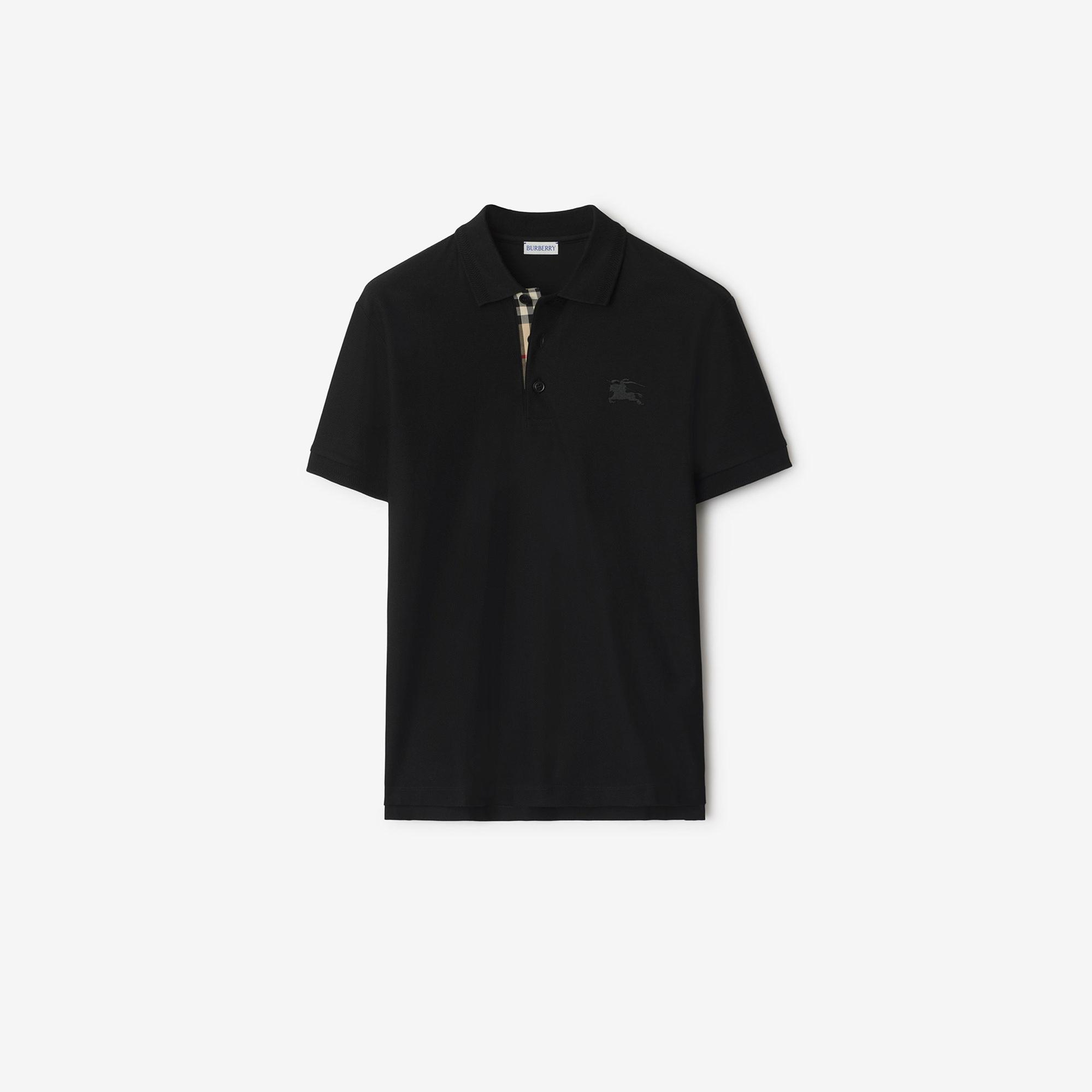 Burberry Cotton Erkek Siyah Polo
