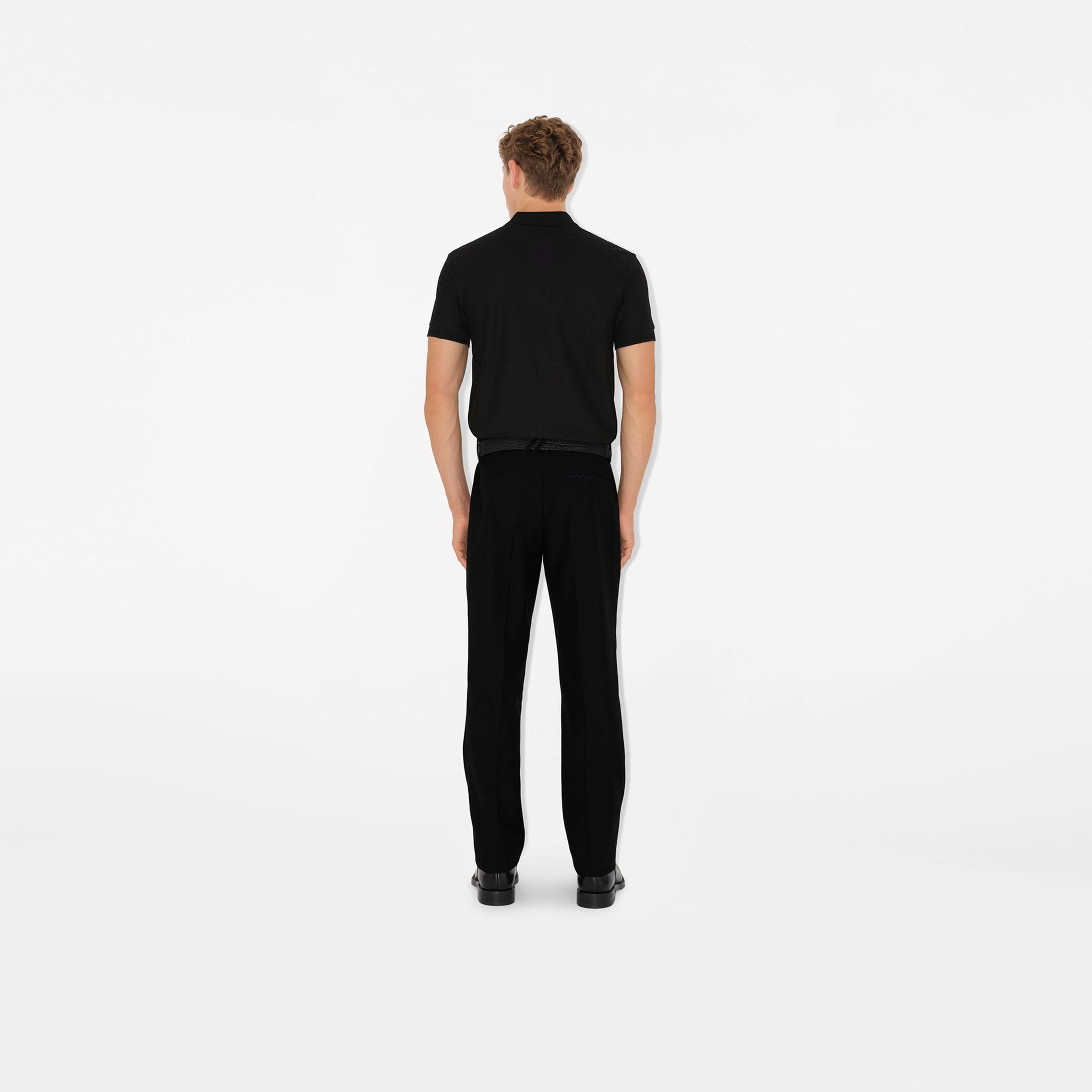 Burberry Cotton Erkek Siyah Polo