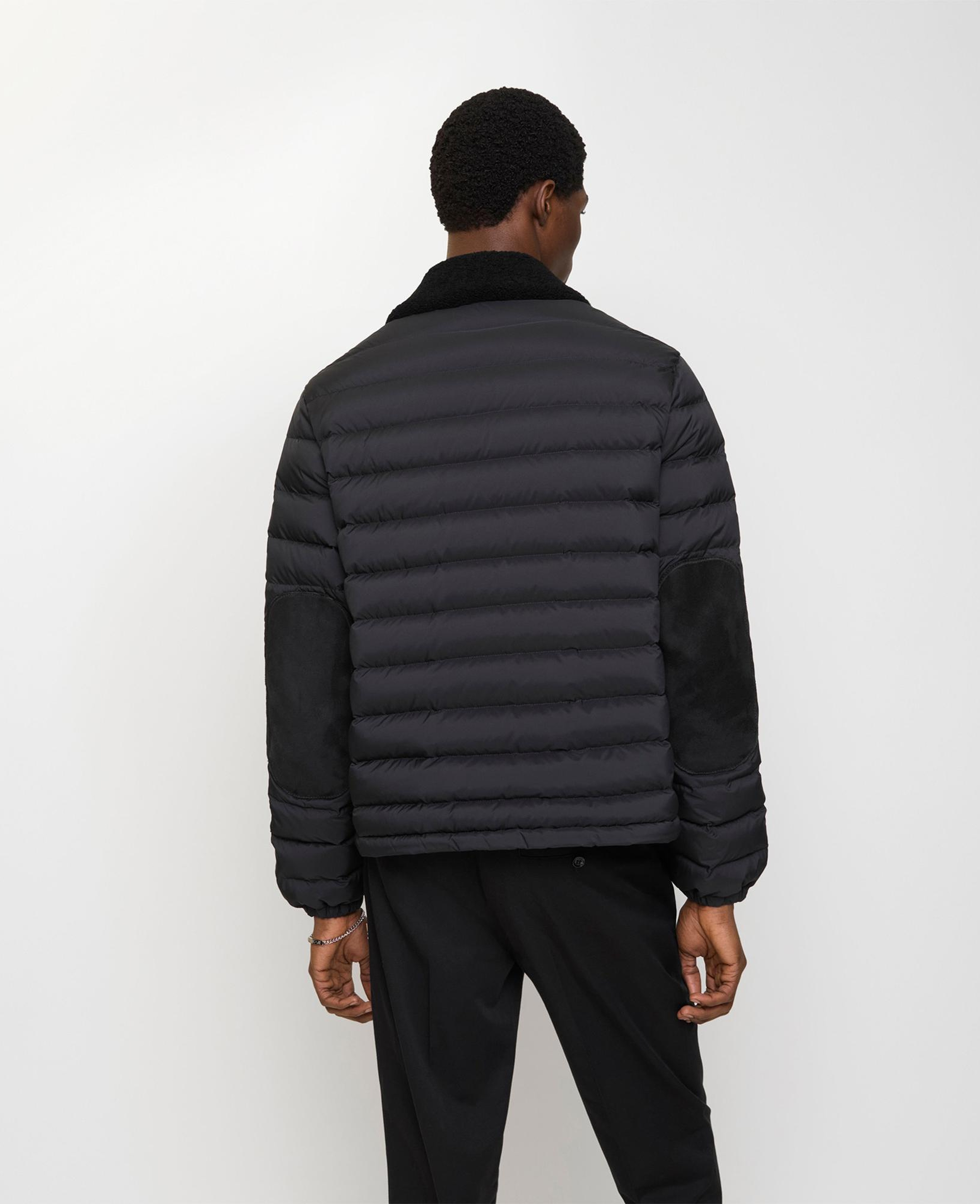 Burberry Shearling Nylon Puffer Erkek Siyah Mont