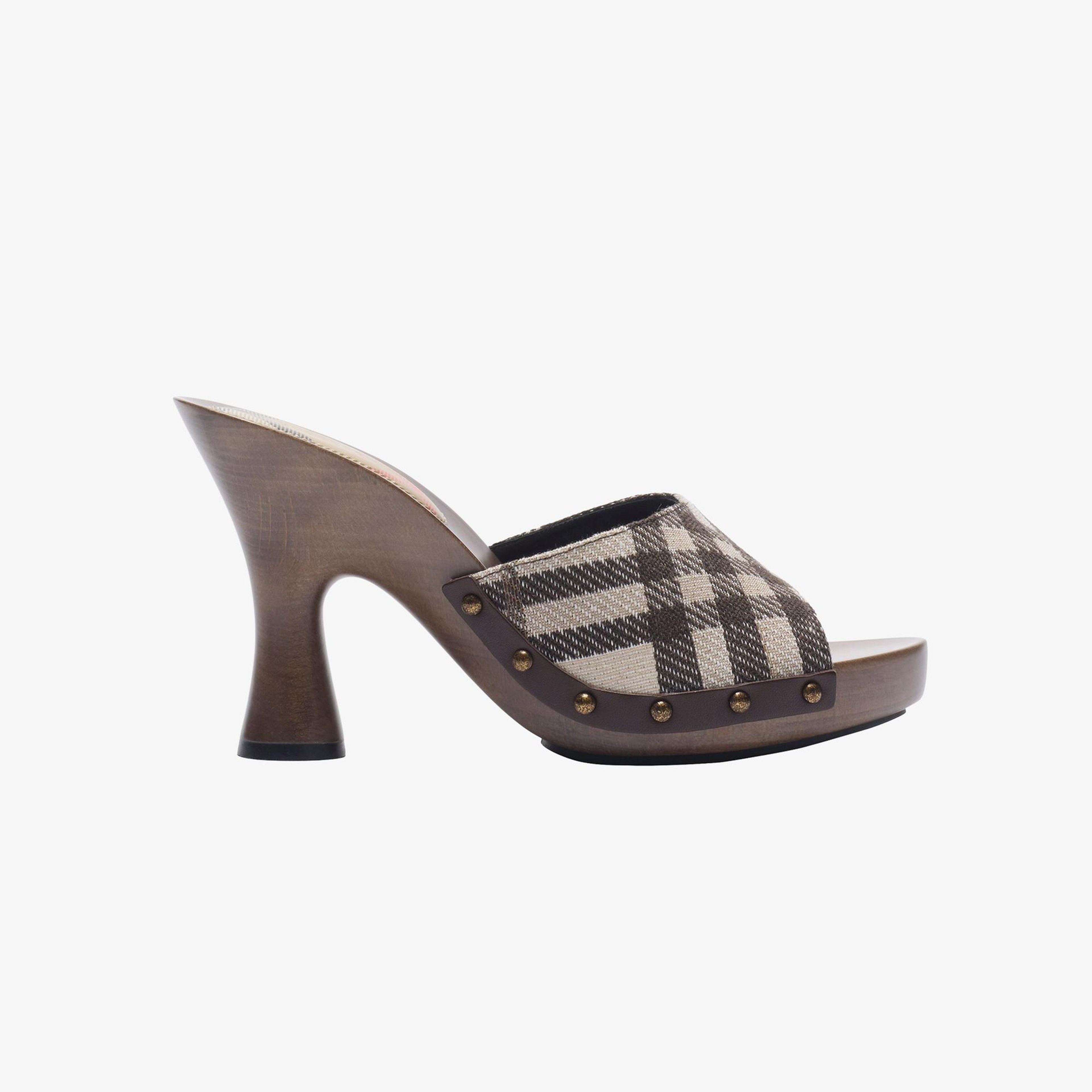 Burberry Check Potter Kadın Bej Sandalet