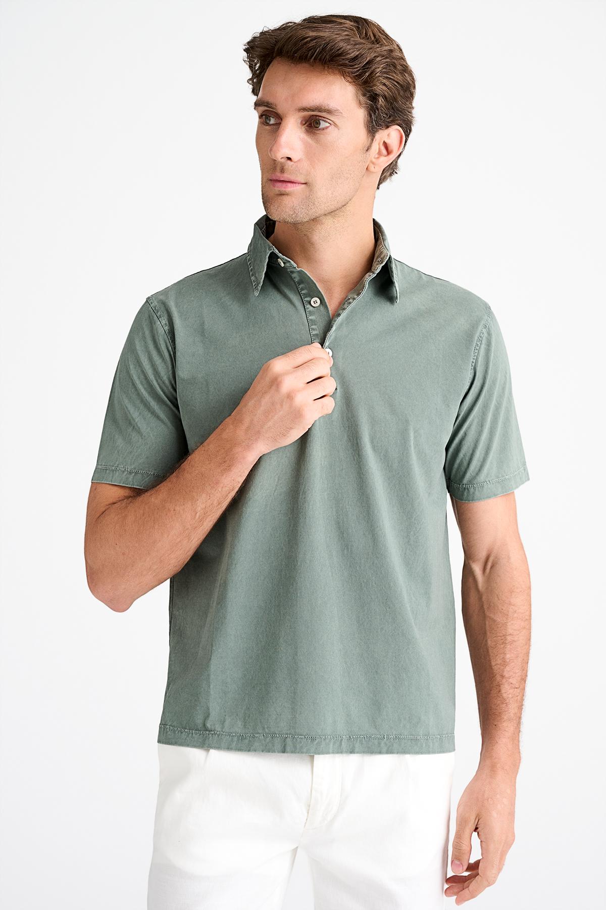 Erkek Yeşil Polo Yaka T-Shirt