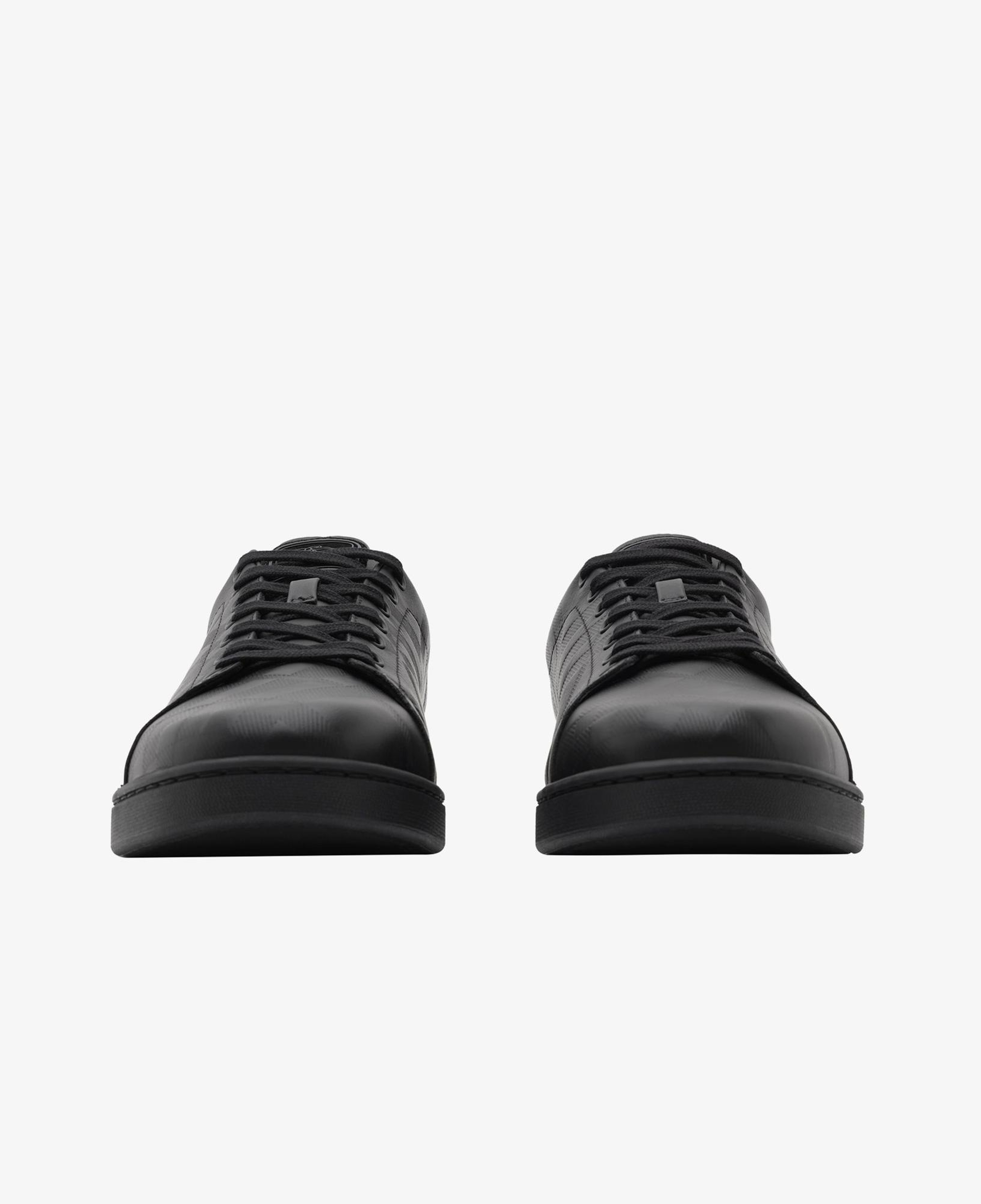 Burberry Embossed Check Leather Set Erkek Siyah Sneaker