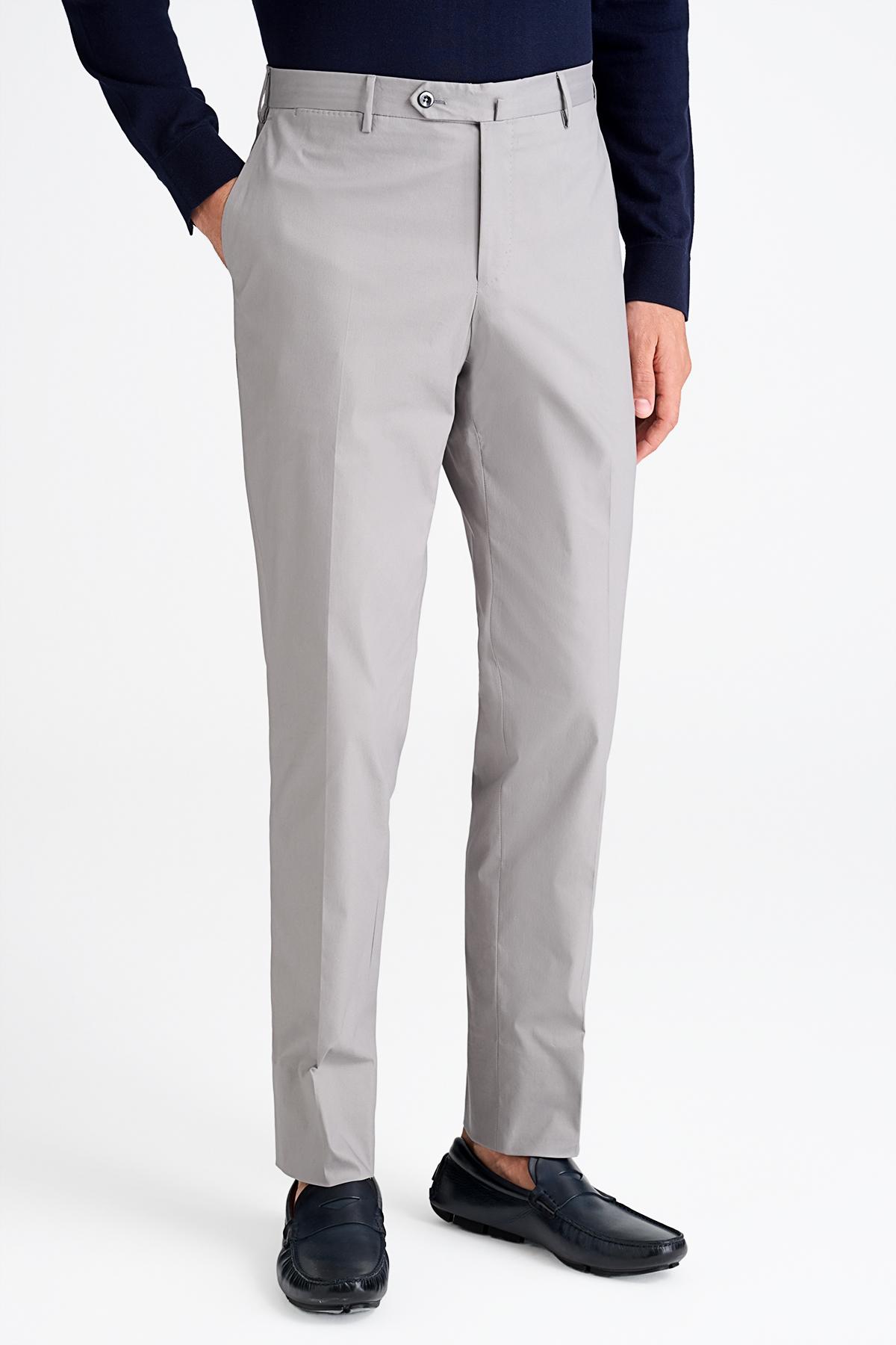 Erkek Gri Chino Pantolon