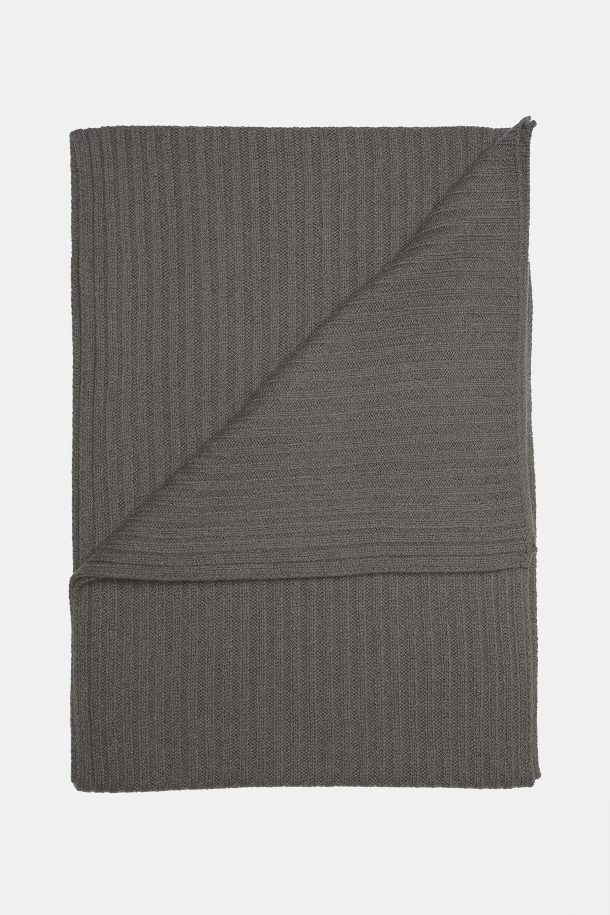 Erkek Kahverengi Yün Kaşkol