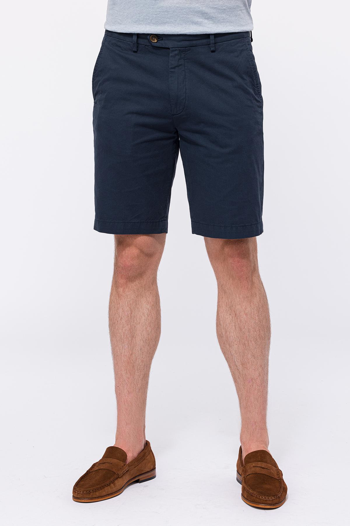 Erkek Lacivert Chino Şort