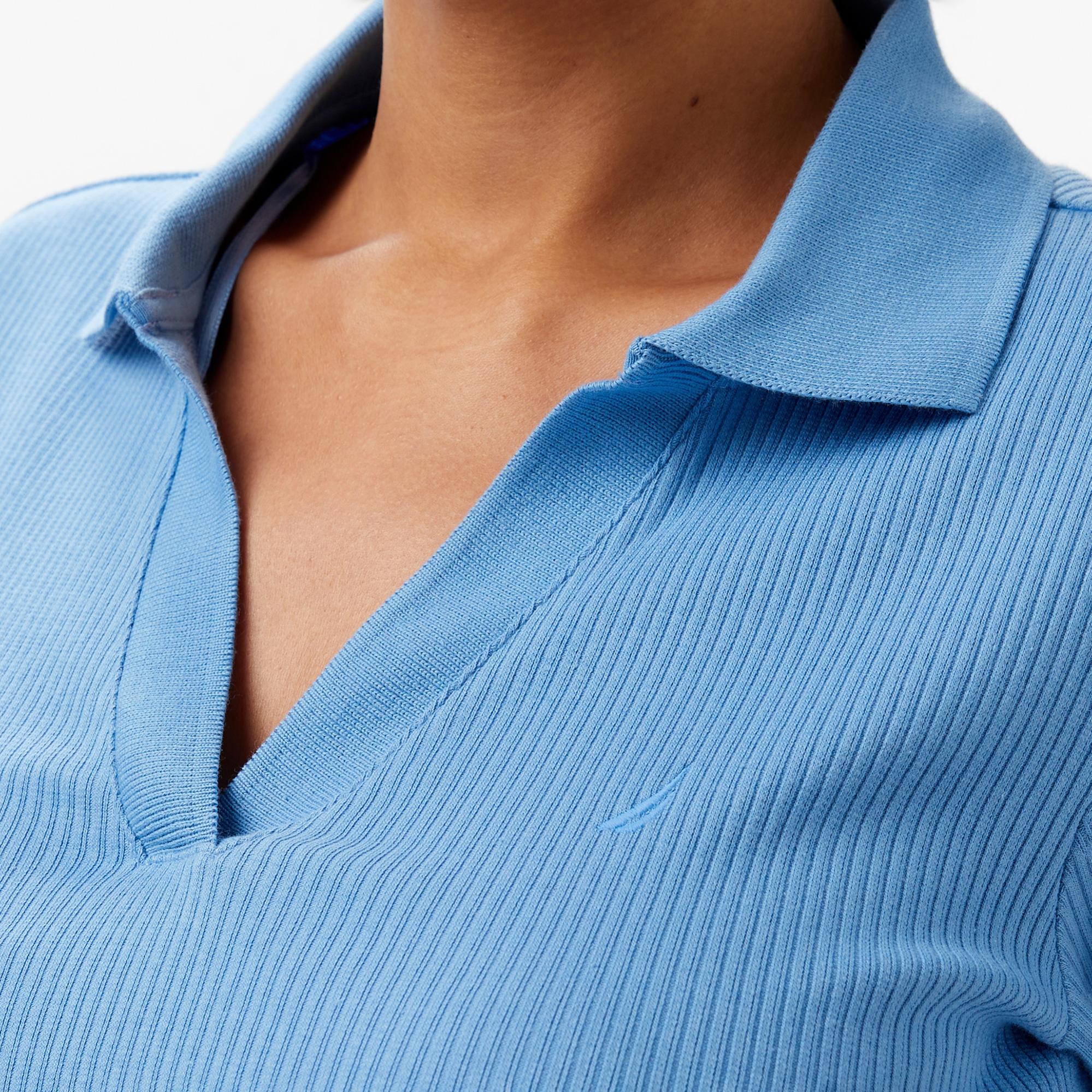 Nautica Kadın Mavi Slim Fit Polo Yaka T-Shirt