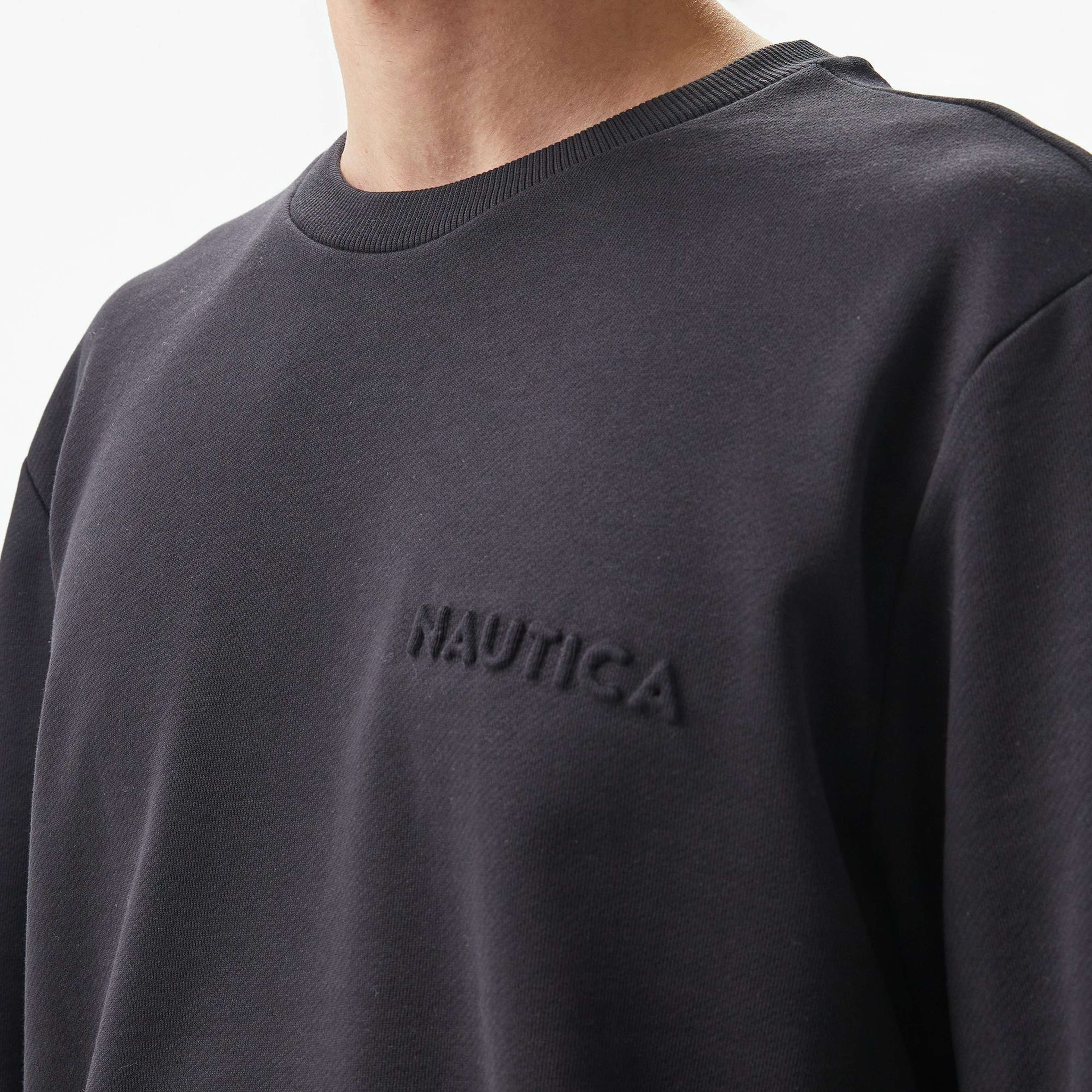 Nautica Erkek Siyah Regular Fit Sweatshirt
