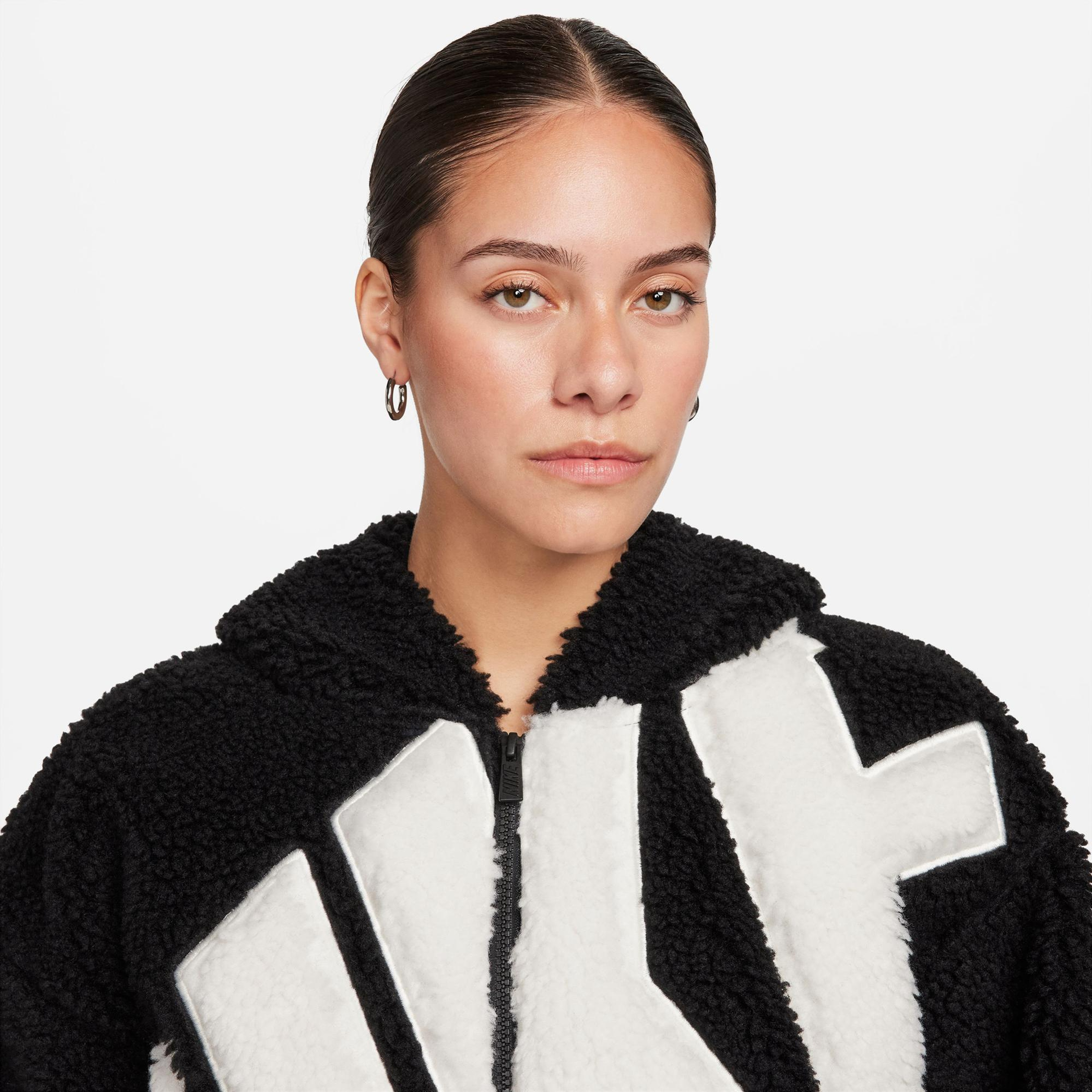 Nike Sportswear Sherpa Kadın Siyah Mont