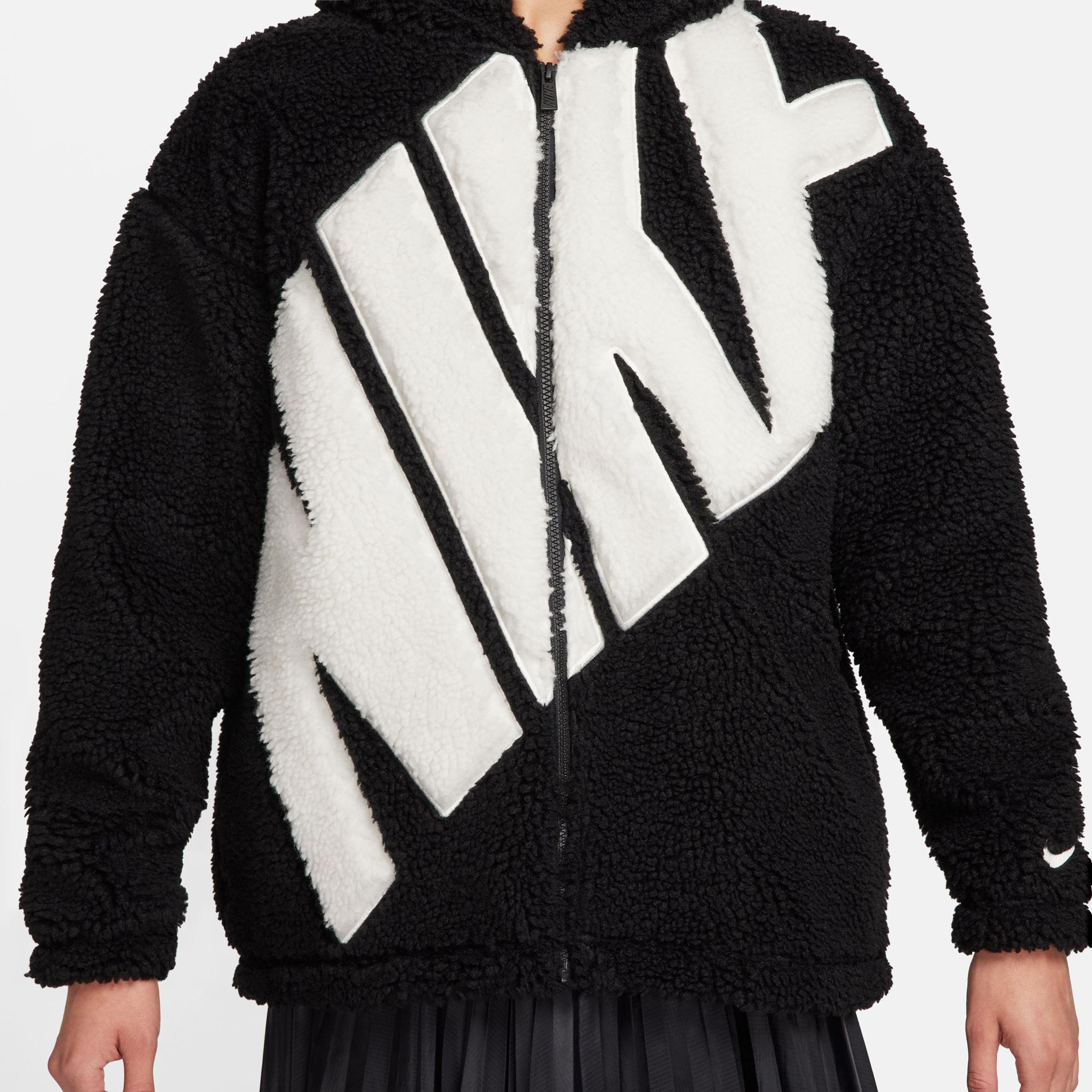 Nike Sportswear Sherpa Kadın Siyah Mont