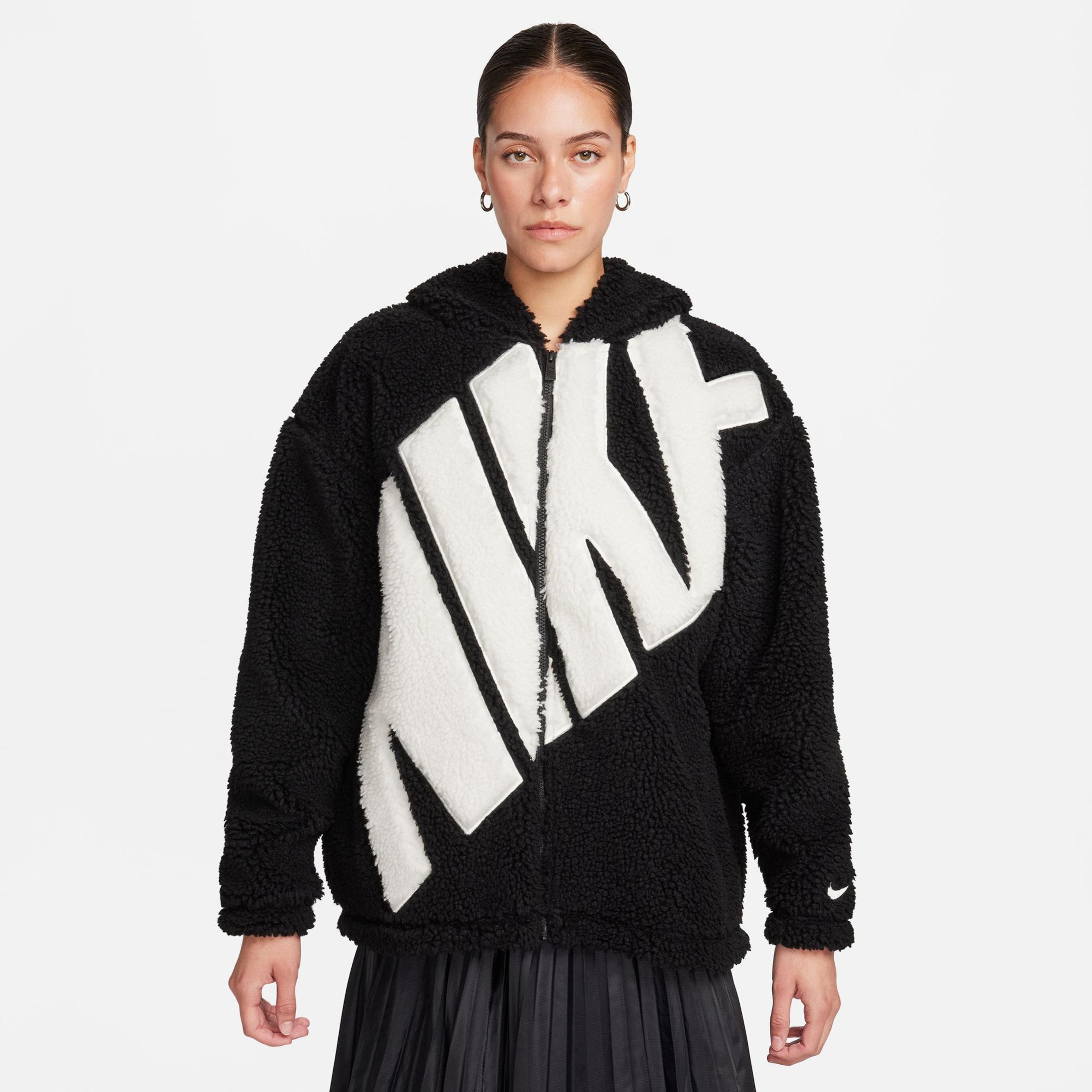 Nike Sportswear Sherpa Kadın Siyah Mont