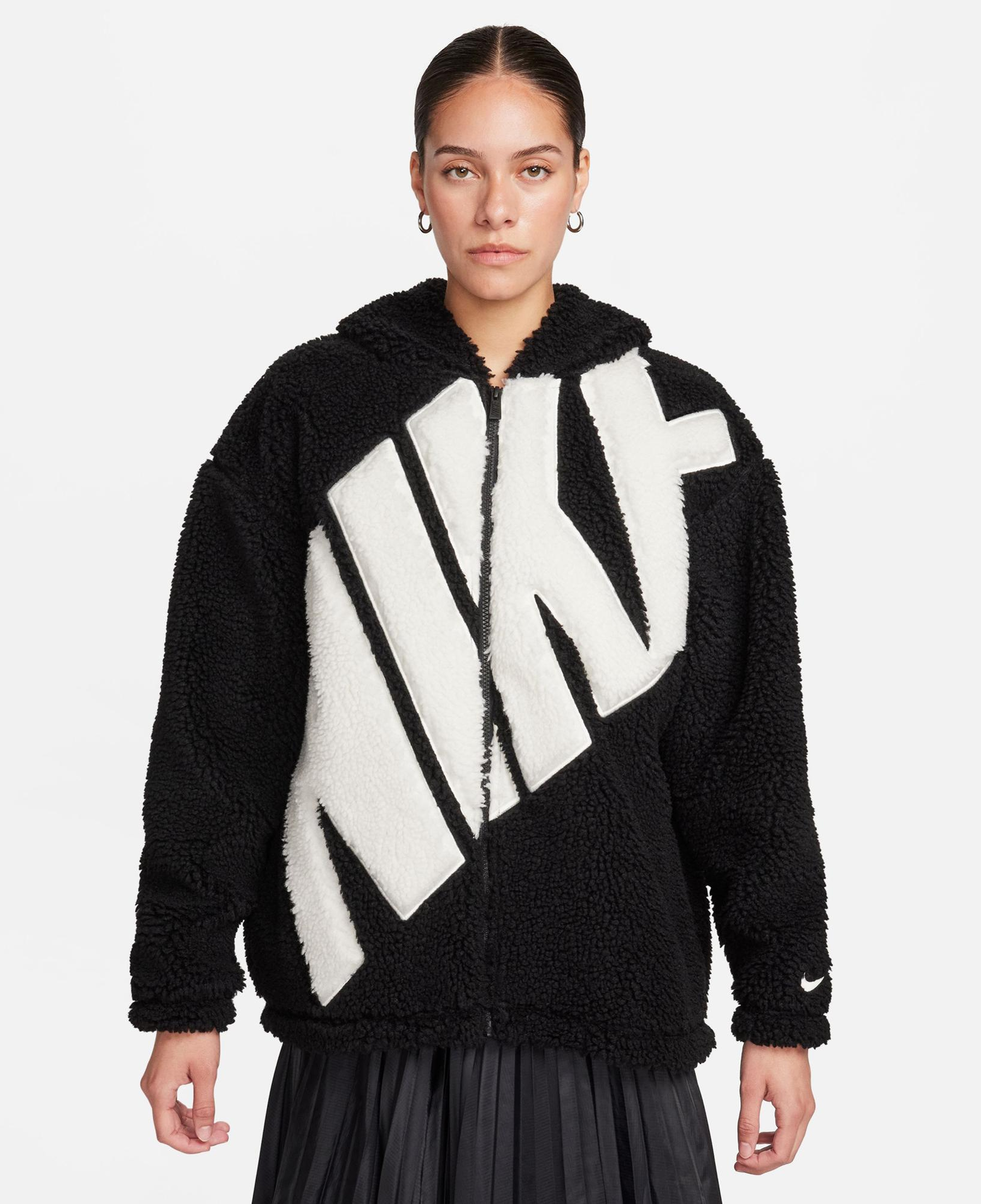 Nike Sportswear Sherpa Kadın Siyah Mont