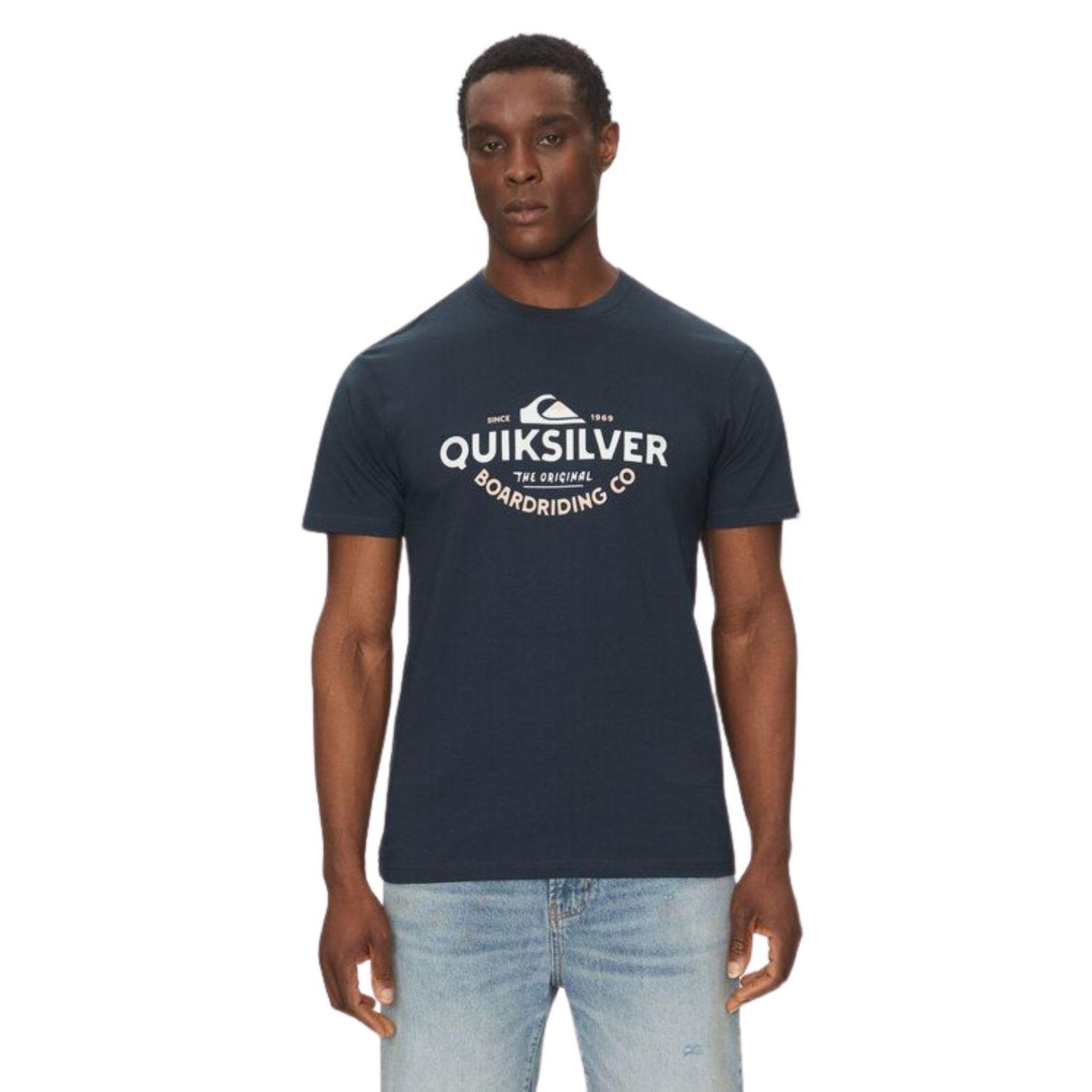 Quiksilver Typed Out Erkek Mavi Tişört