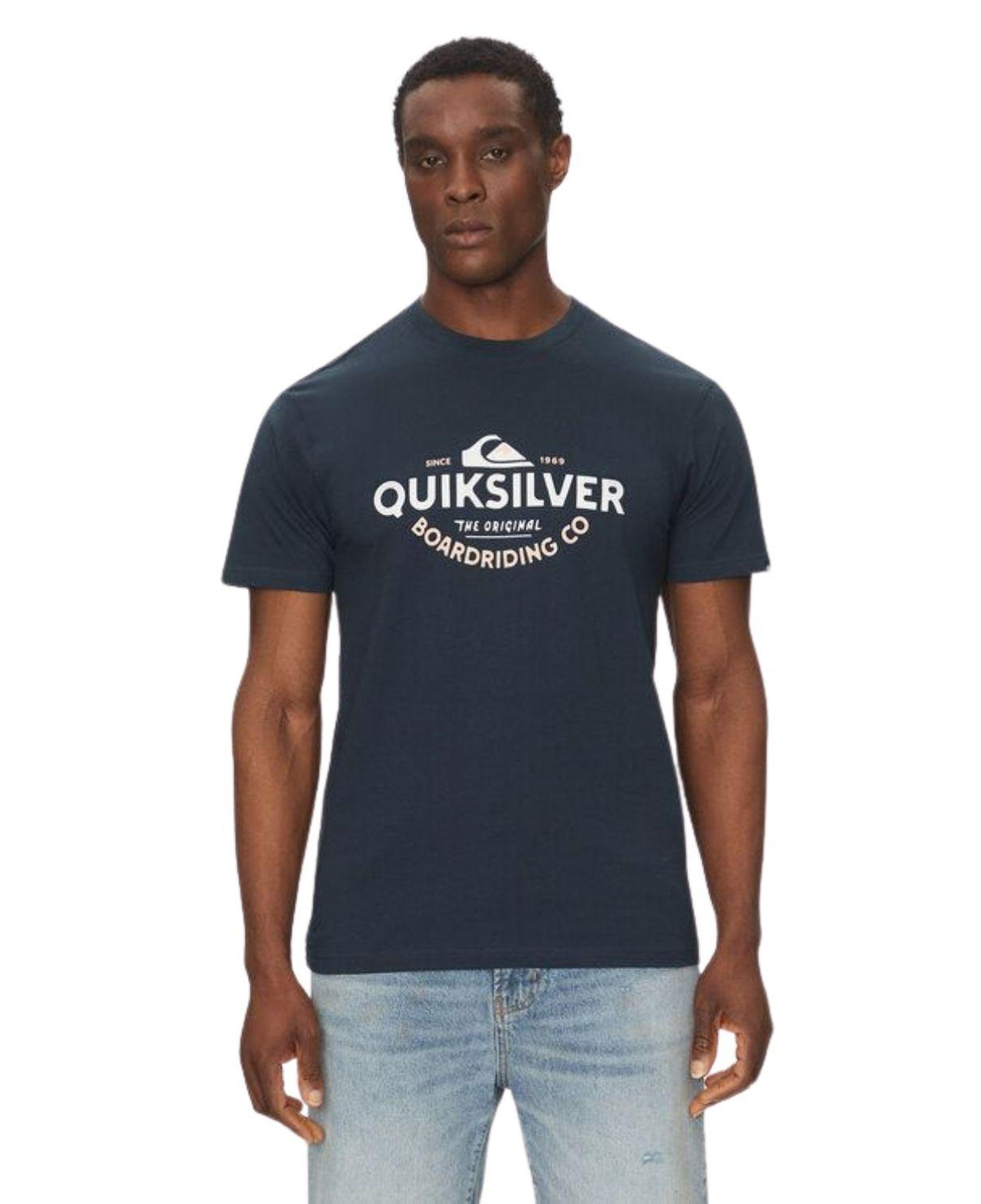 Quiksilver Typed Out Erkek Mavi Tişört