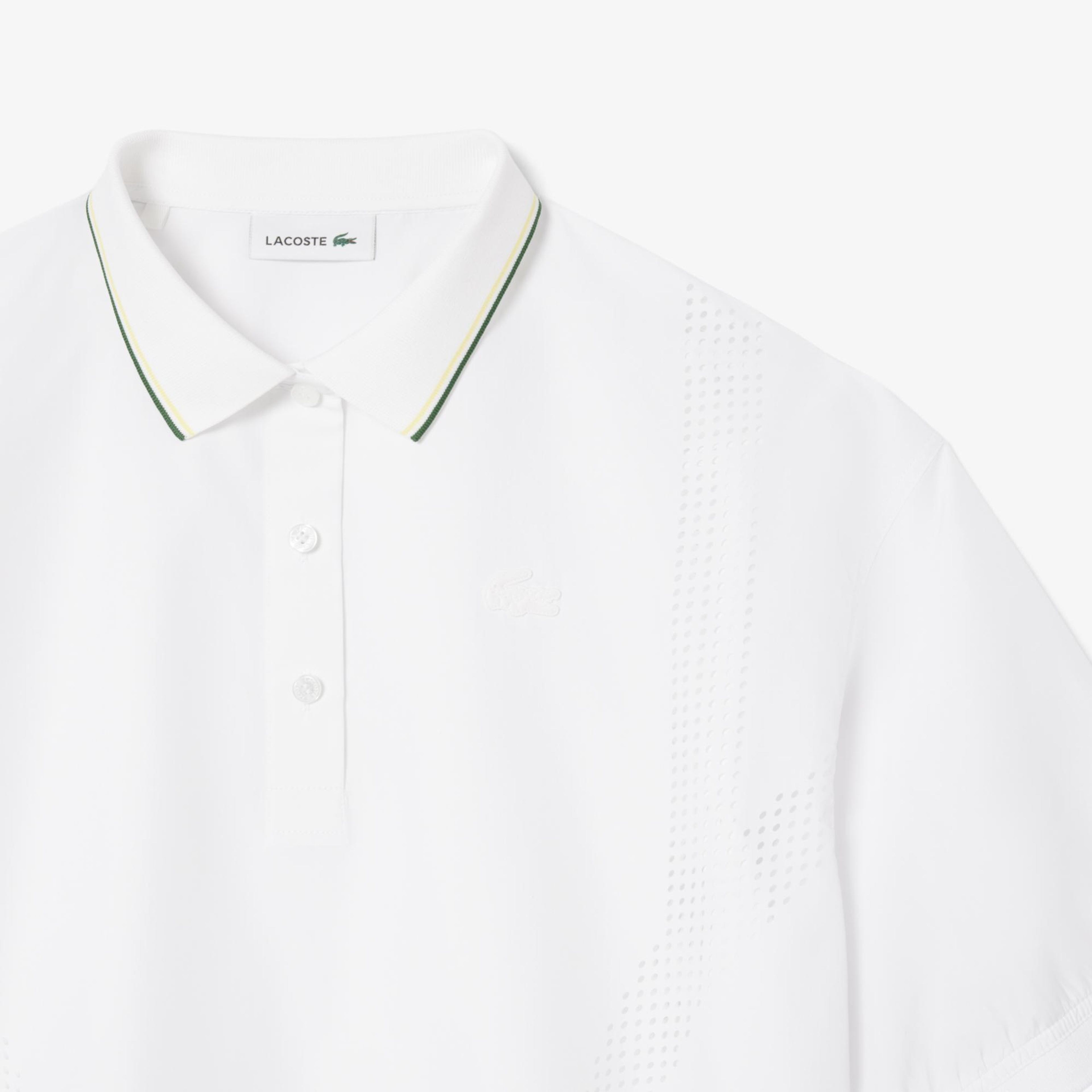 Lacoste Kadın Oversize Fit Kısa Kollu Beyaz Polo