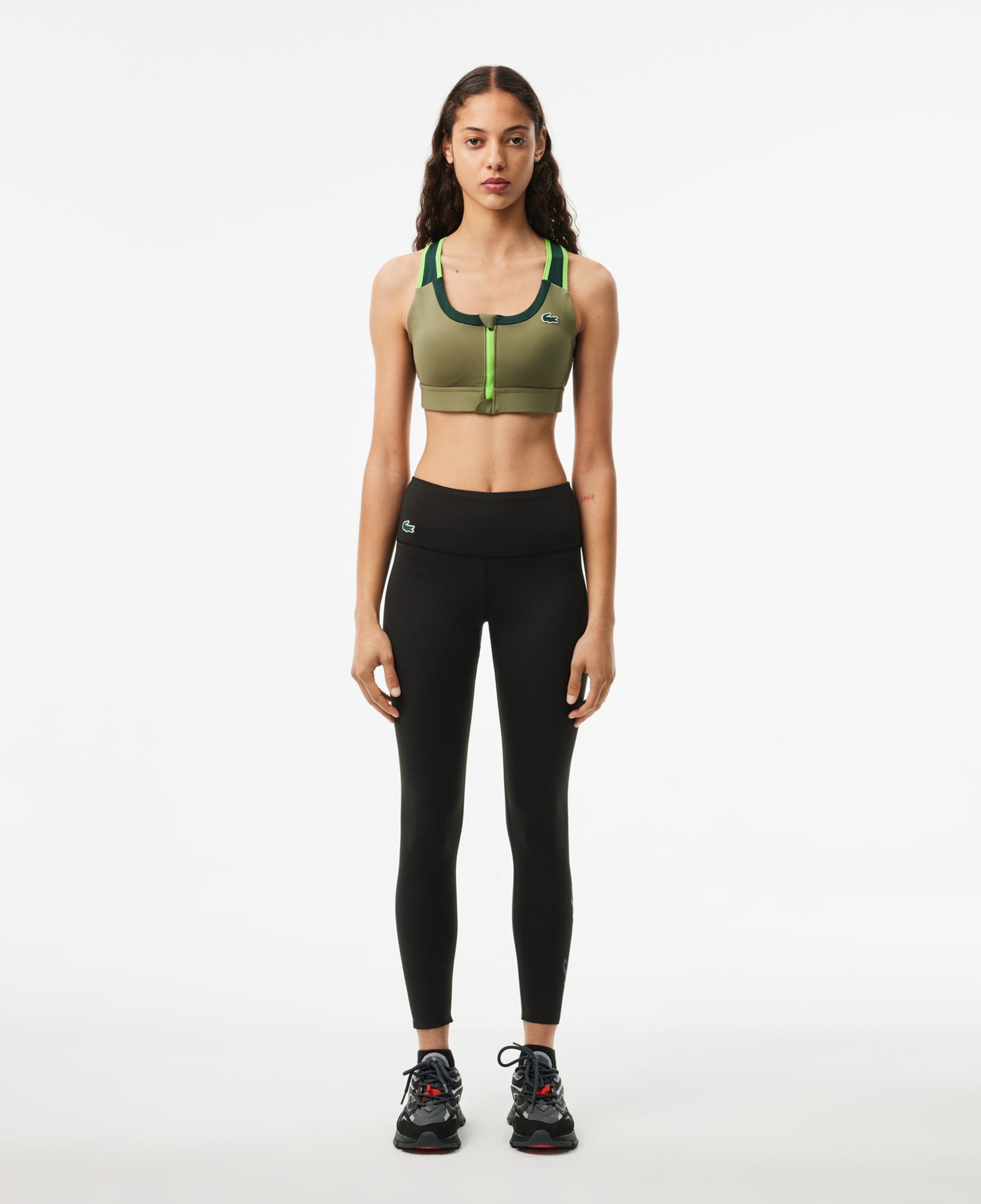 Lacoste Kadın Slim Fit Baskılı Siyah Tayt