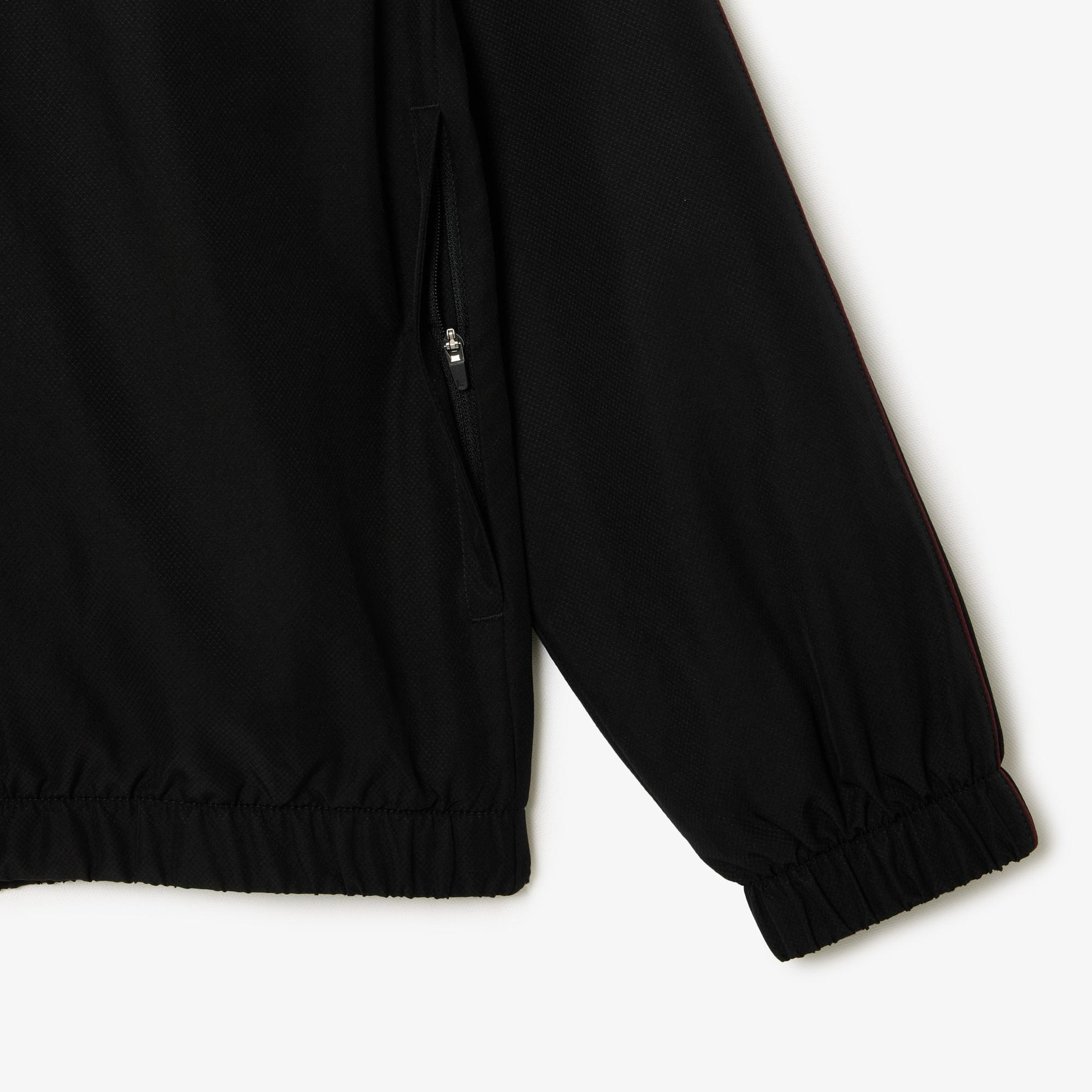 Lacoste Erkek Regular Fit Fermuarlı Yaka Baskılı Siyah Eşofman Takımı