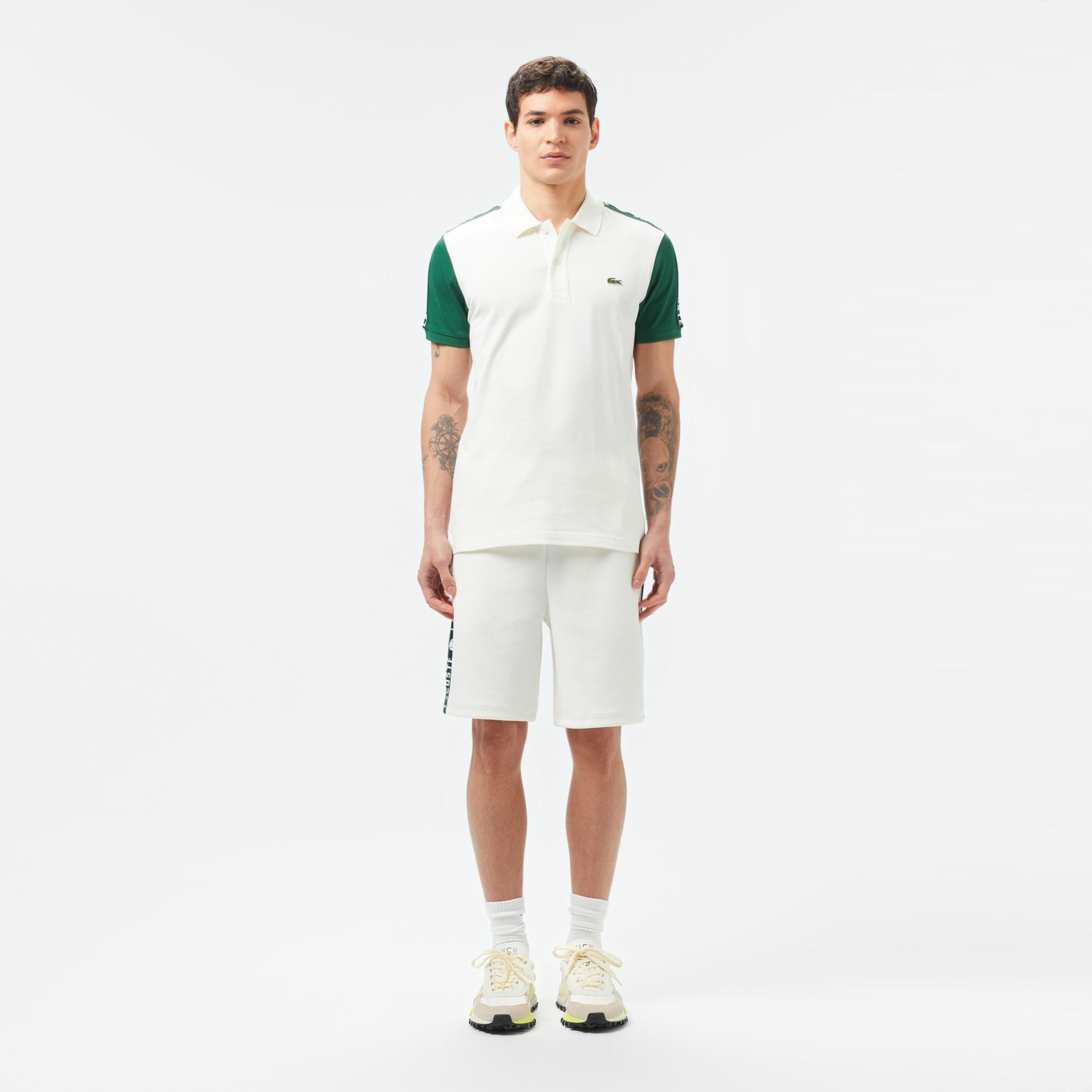 Lacoste Erkek Regular Fit Renk Bloklu Beyaz Polo
