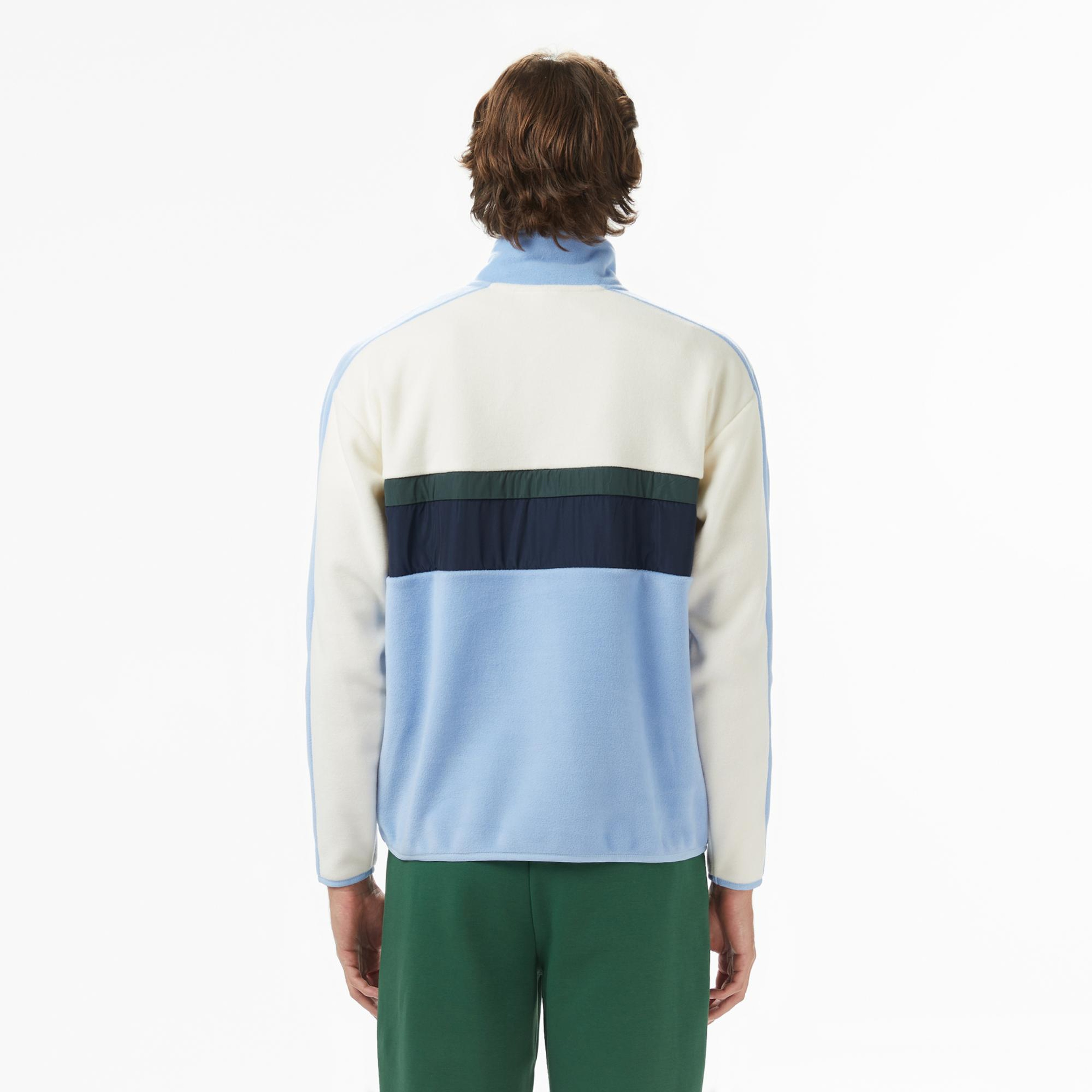 Lacoste Erkek Loose Fit Renk Bloklu Açık Mavi Sweatshirt