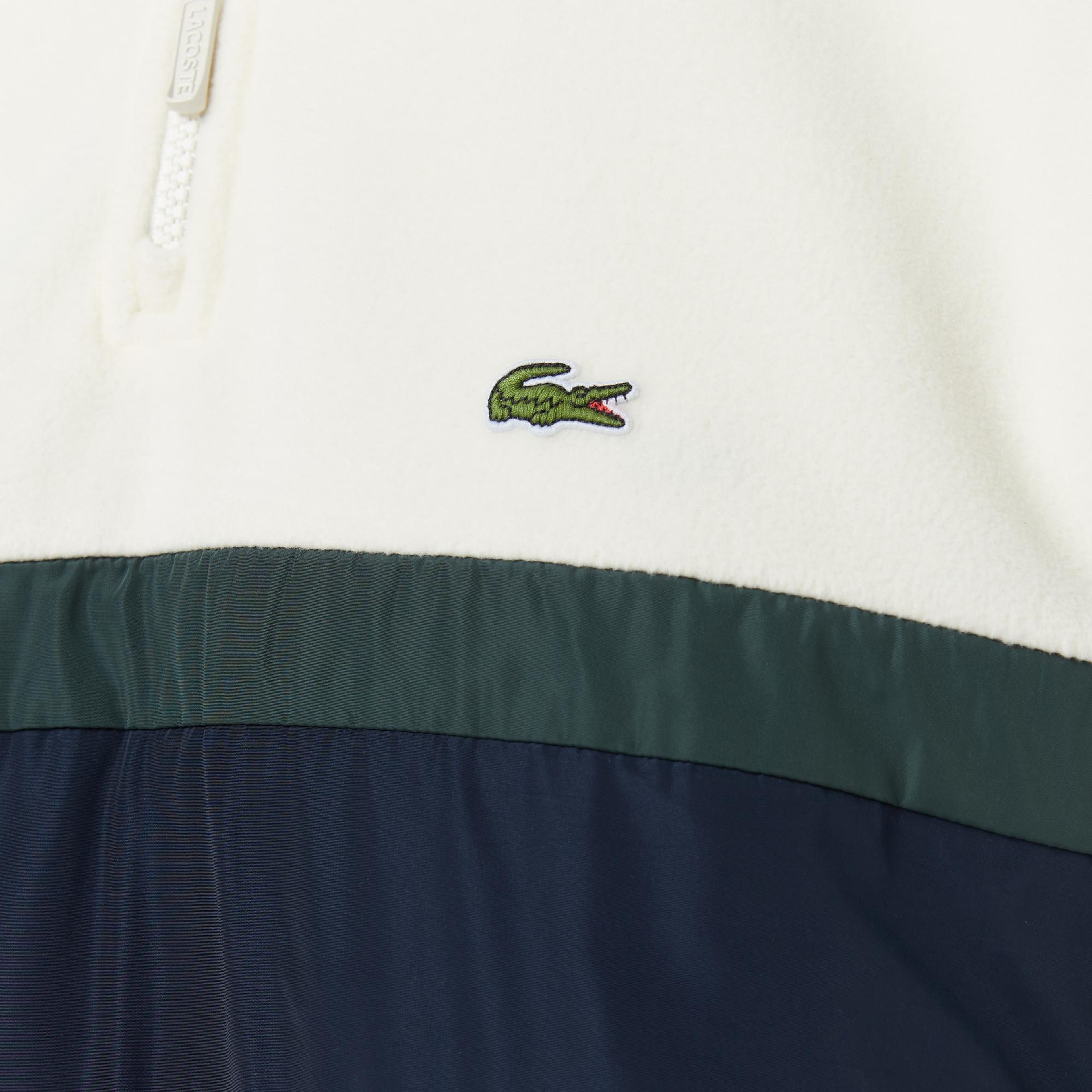 Lacoste Erkek Loose Fit Renk Bloklu Açık Mavi Sweatshirt