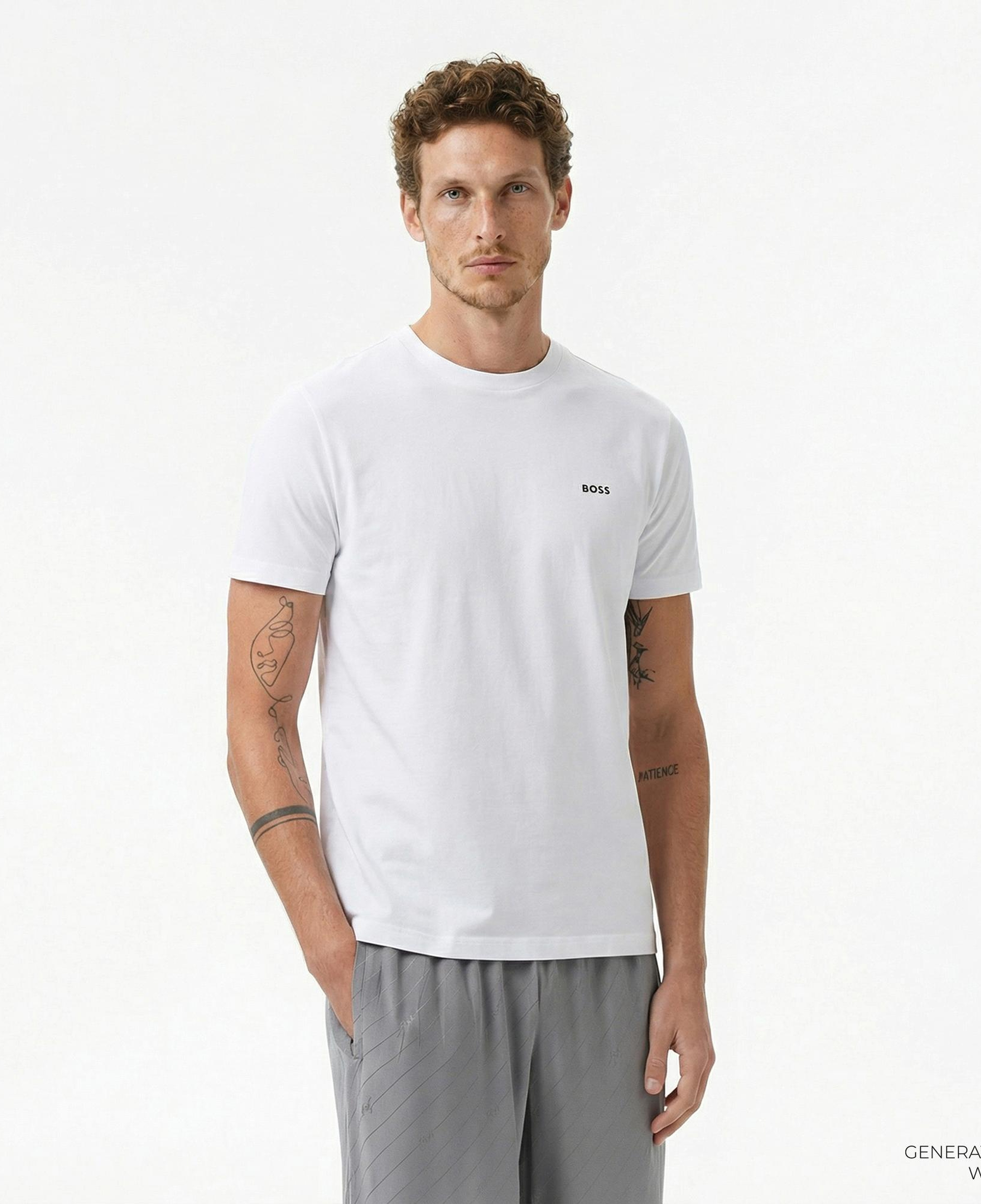 Boss Erkek Beyaz T-Shirt