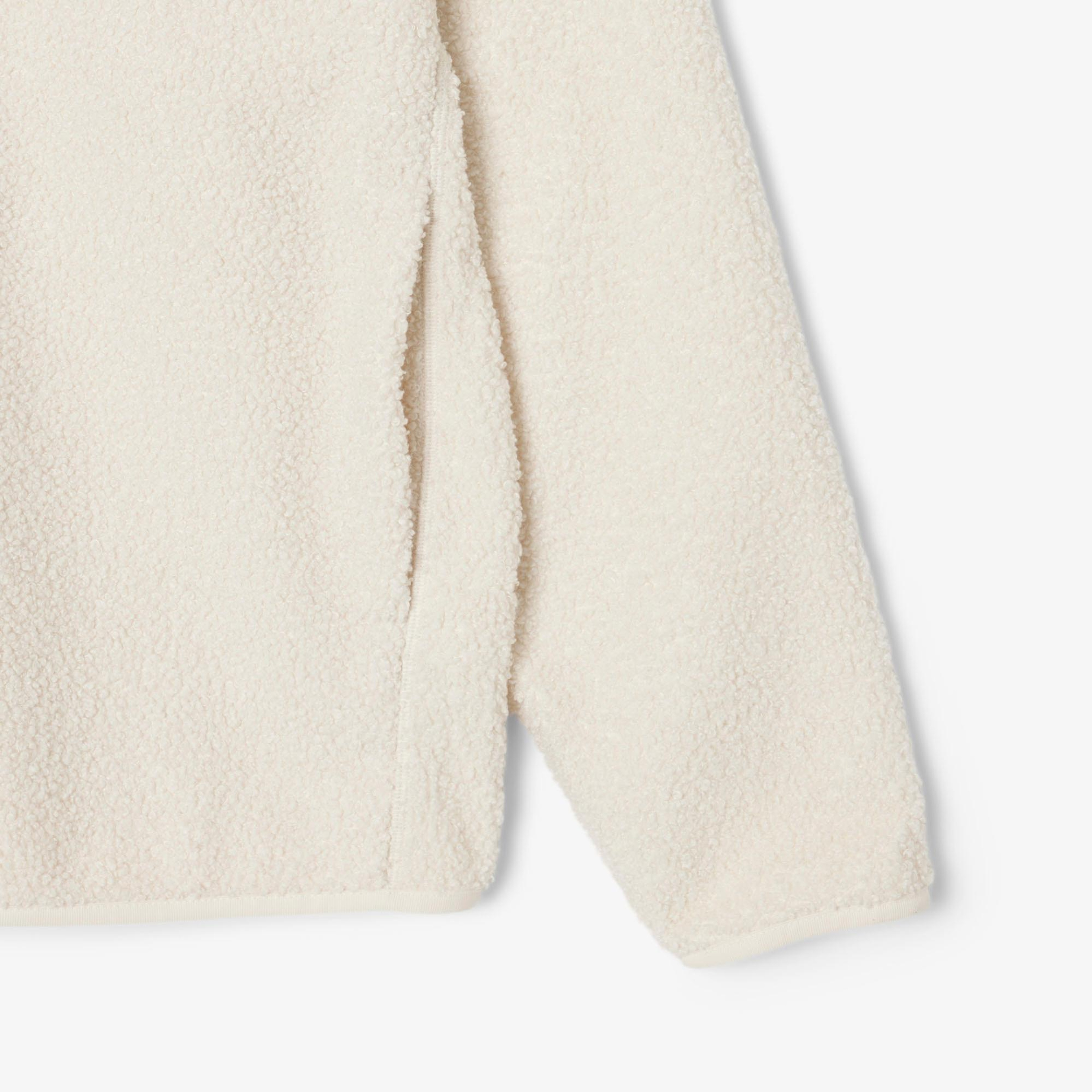 Lacoste Erkek Loose Fit Yarım Fermuarlı Krem Sweatshirt