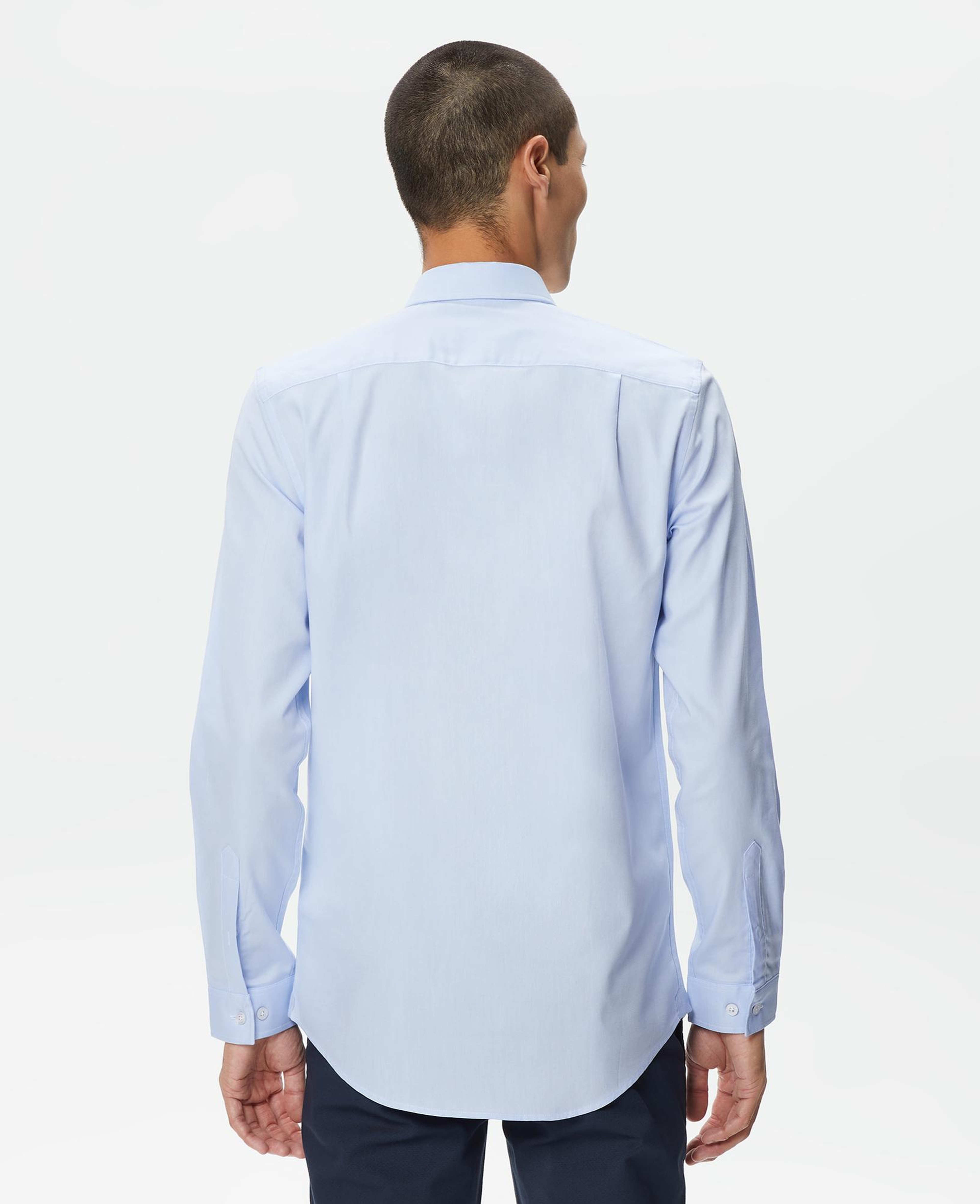 Lacoste Erkek Slim Fit Düğmeli Yaka Açık Mavi Gömlek