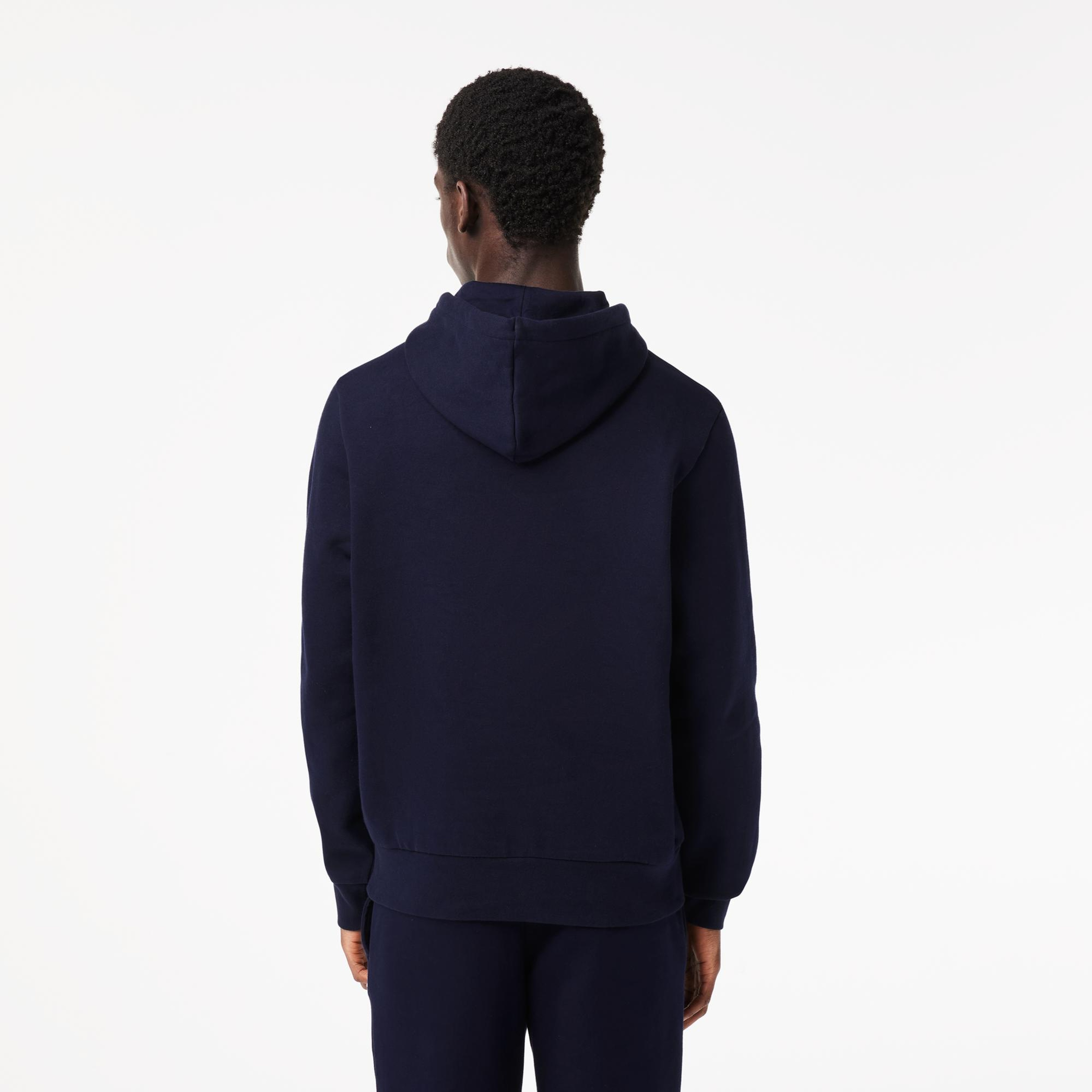 Erkek Classic Fit Kapüşonlu Organik Pamuk Lacivert Sweatshirt