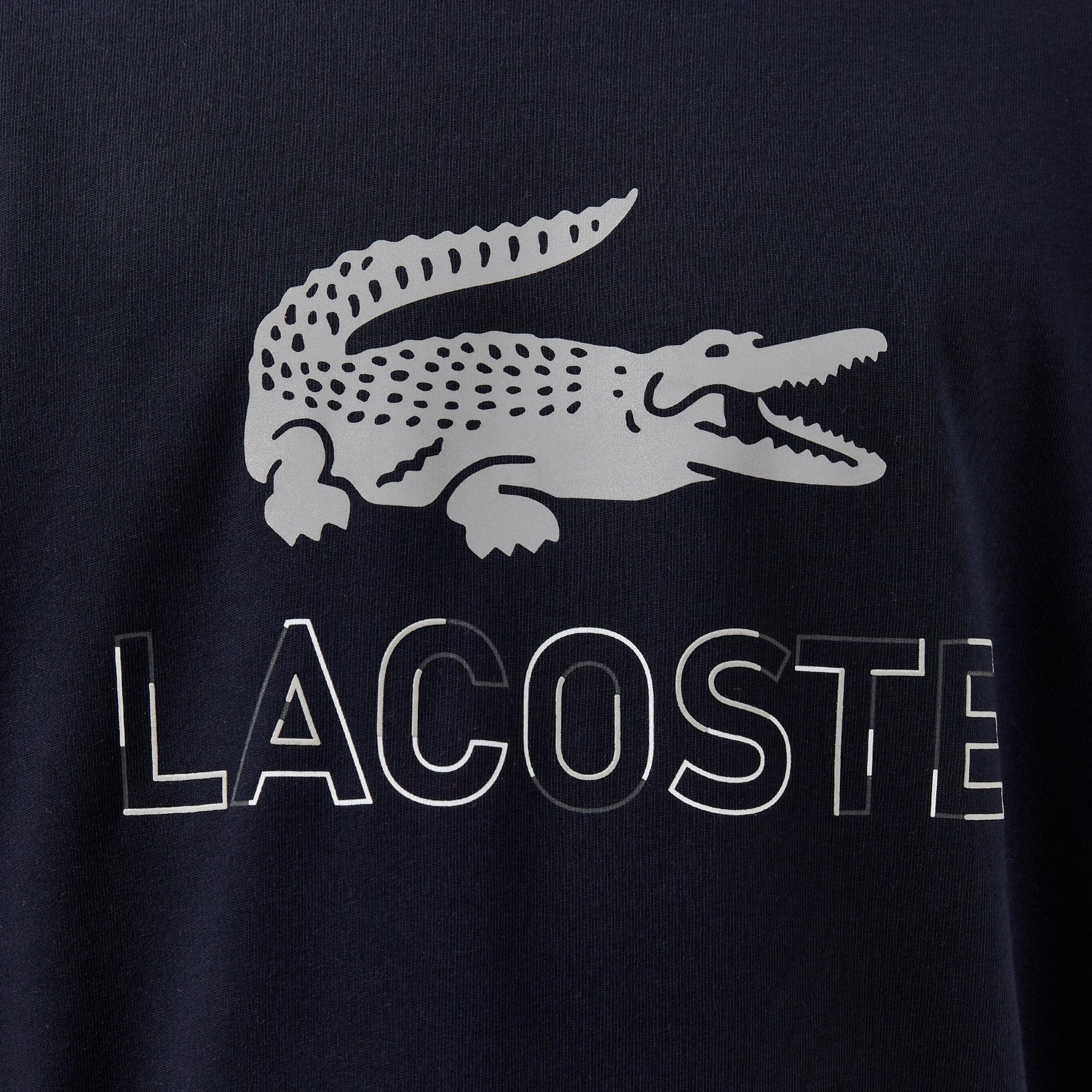 Lacoste Erkek Regular Fit Bisiklet Yaka Baskılı Lacivert T-Shirt