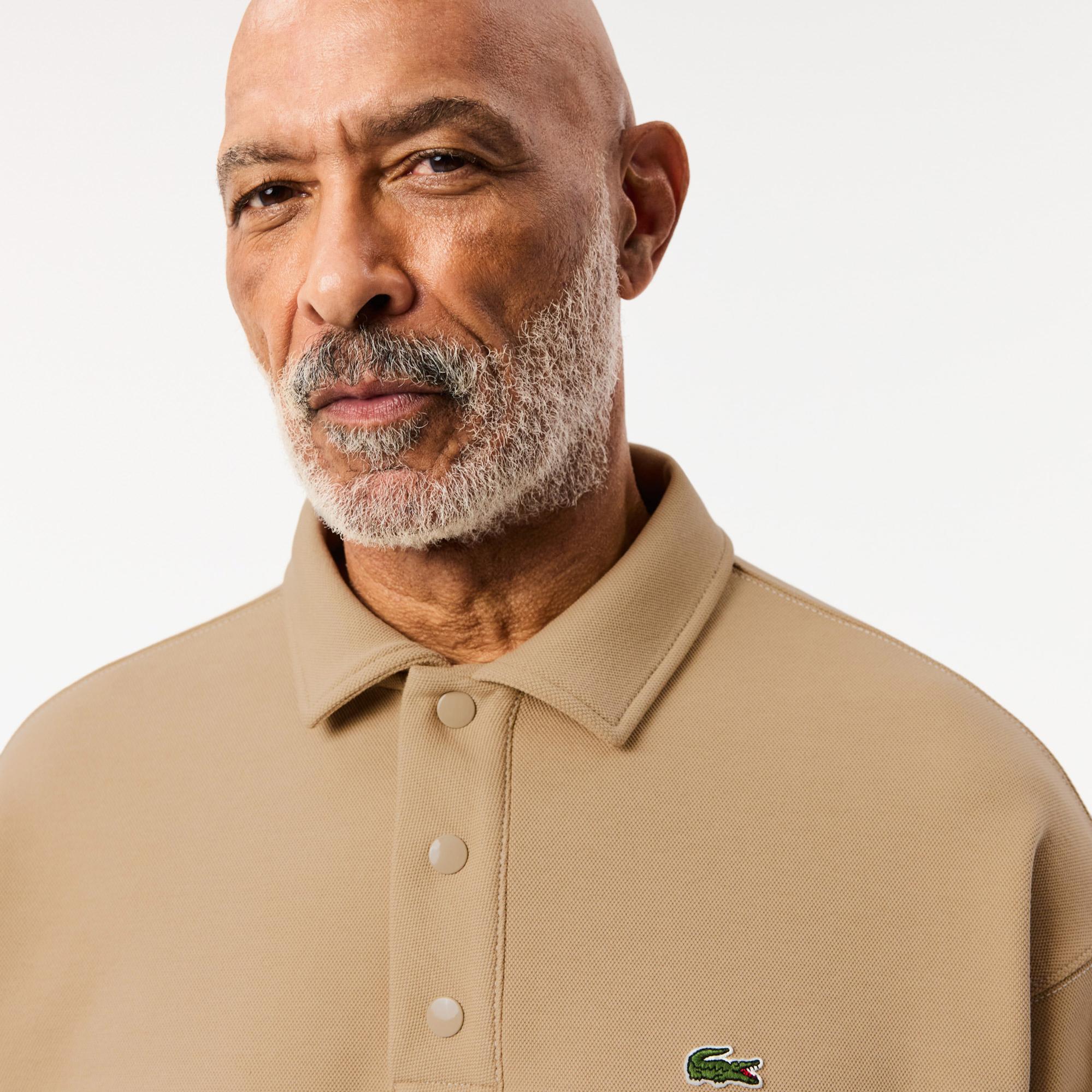 Lacoste Erkek Loose Fit Polo Yaka Kahverengi Polo