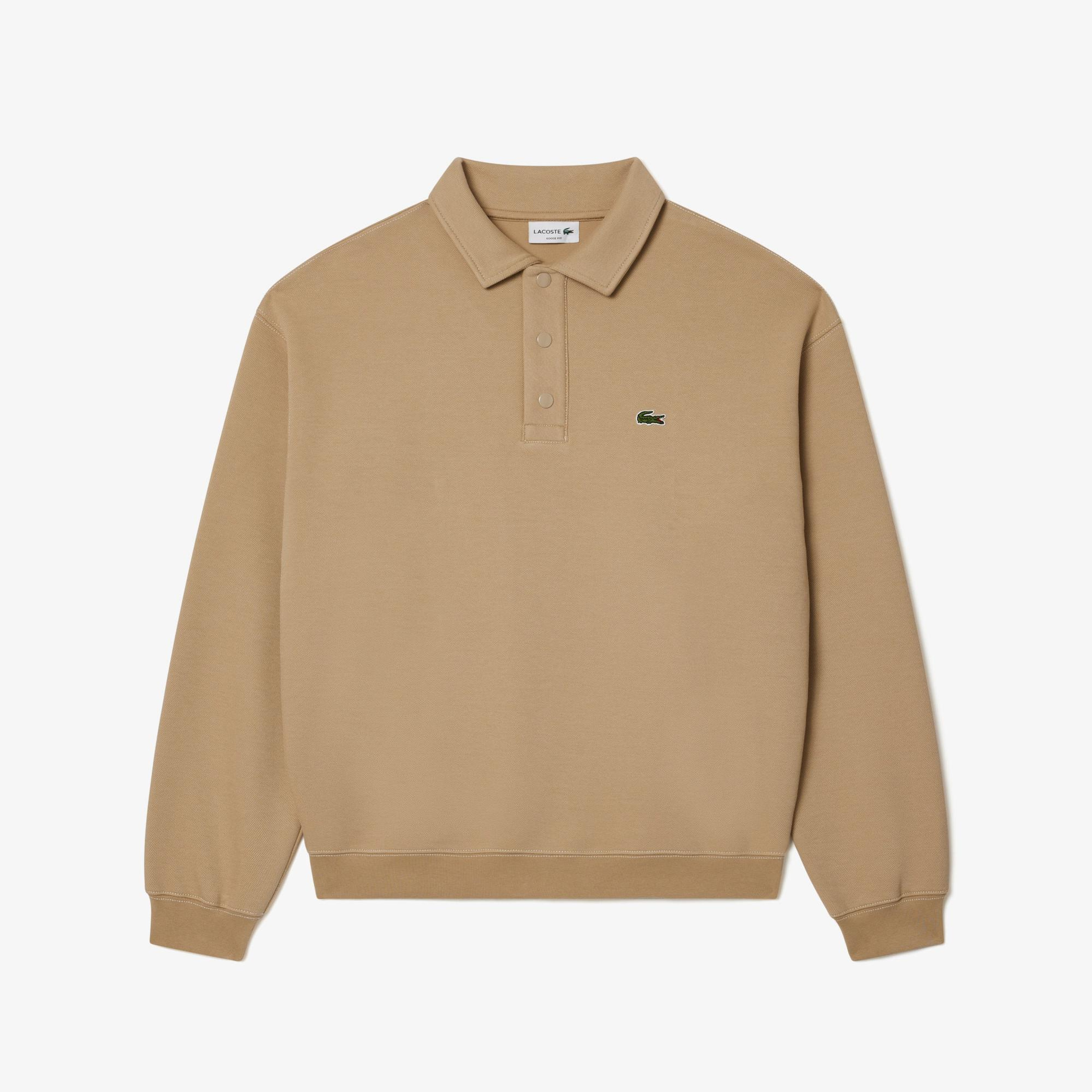 Lacoste Erkek Loose Fit Polo Yaka Kahverengi Polo