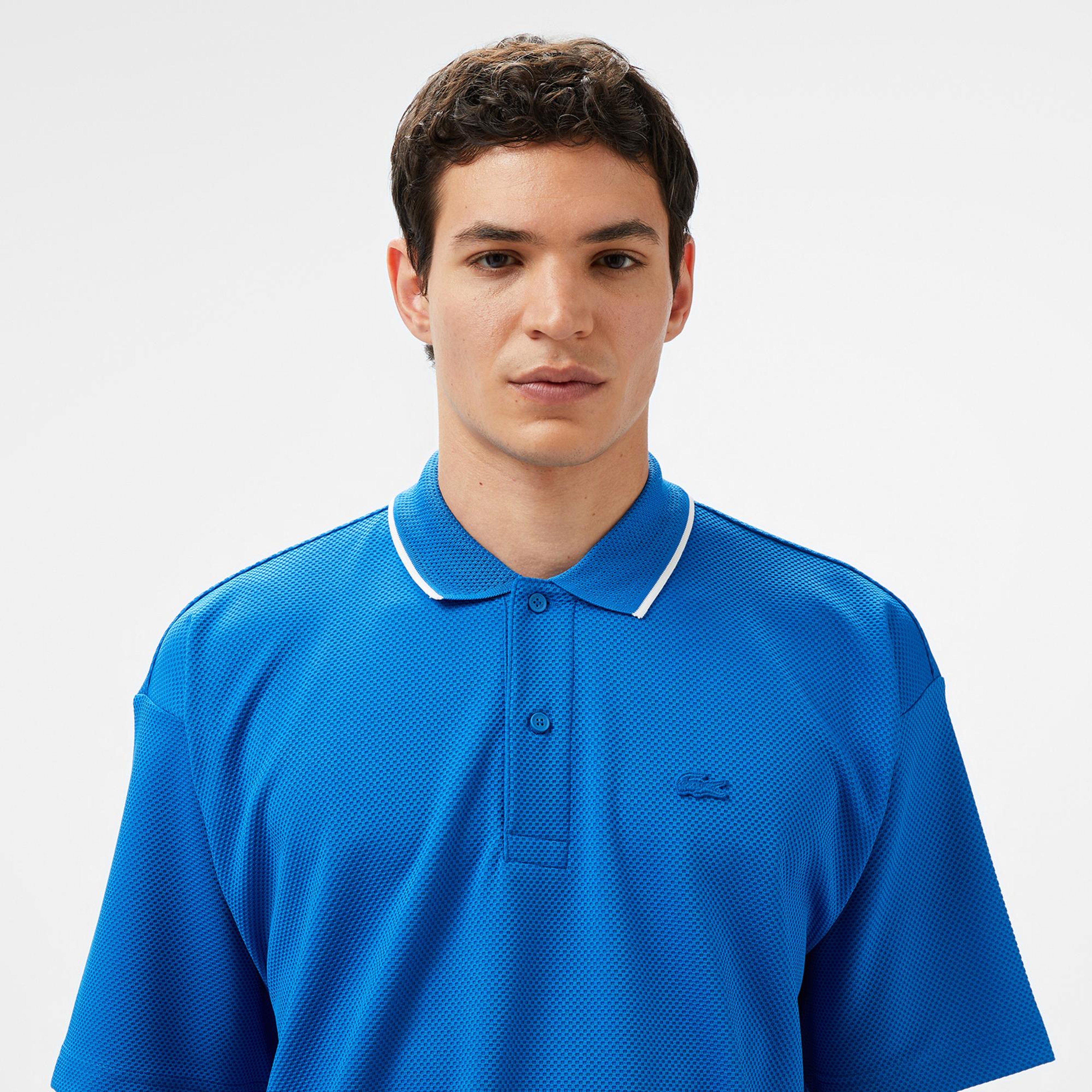 Lacoste Erkek Oversize Fit Mavi Polo