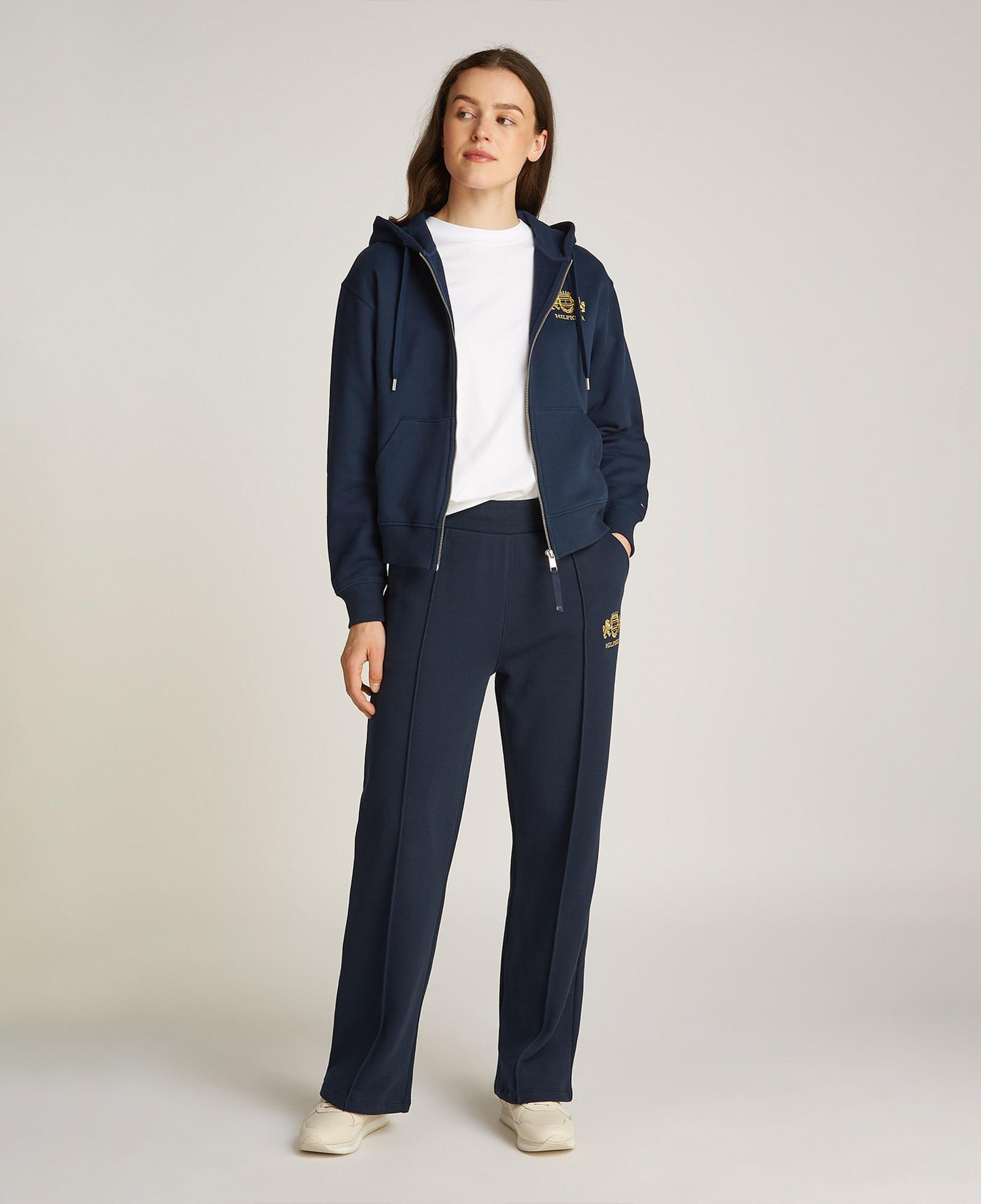 Tommy Hilfiger Reg Varsity Zip Kadın Lacivert Hoodie